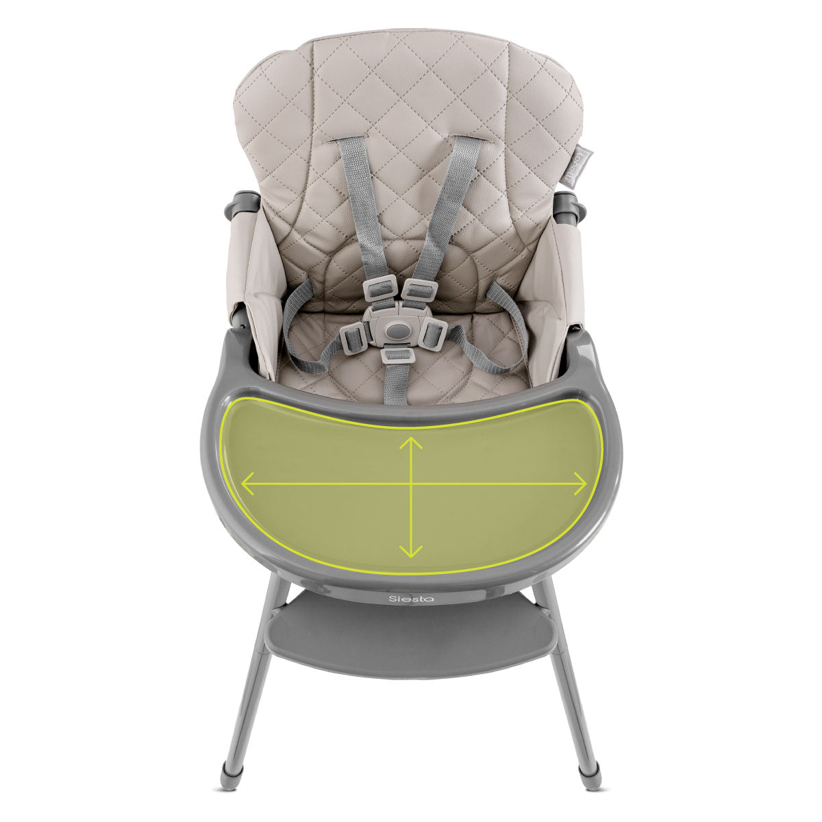 Lorelli Siesta - krzestełko do karmenia 3w1 | Grey Leather.