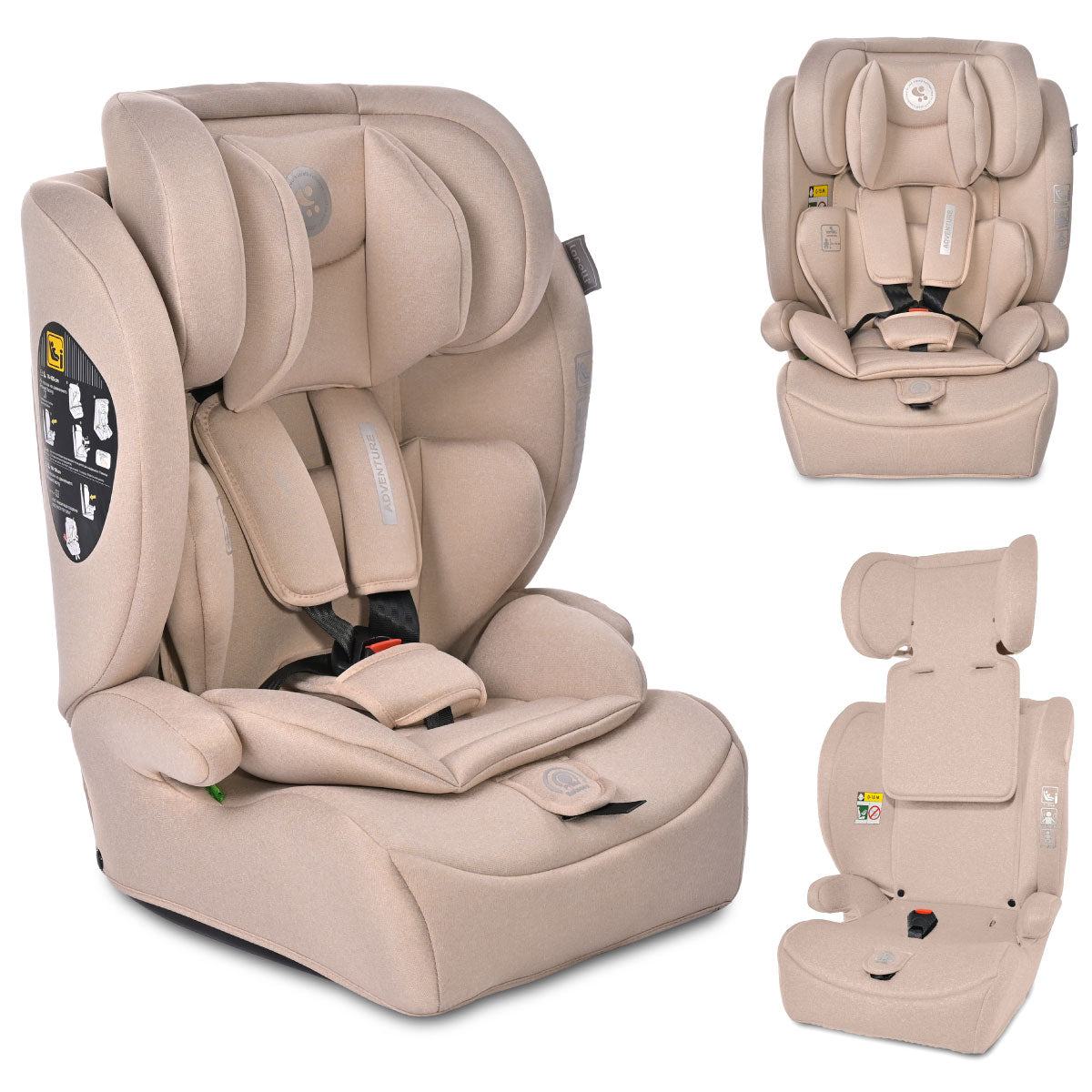 Lorelli Adventure - fotelik i-Size 76-150cm | Beige.