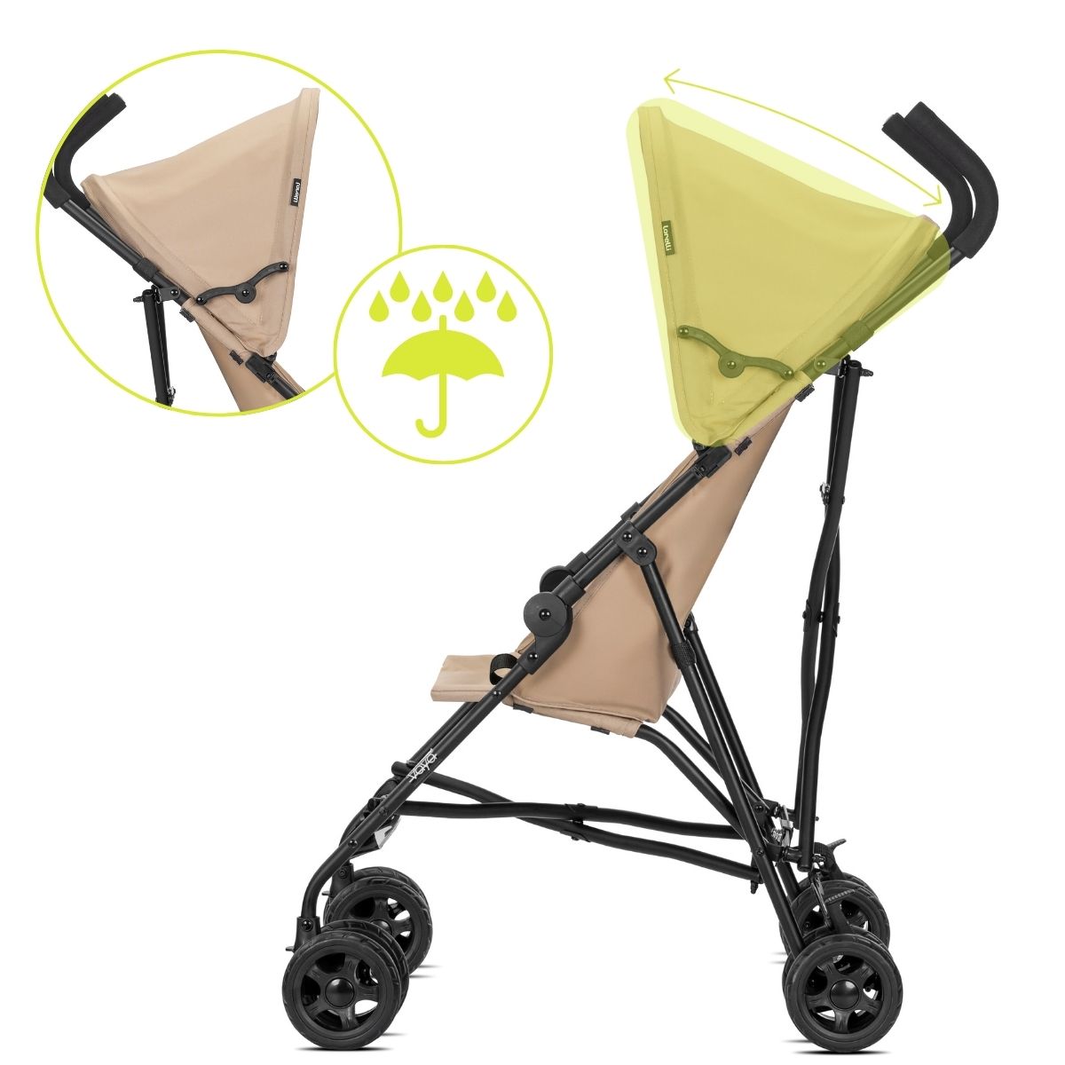 Lorelli Vaya - wózek spacerówka parasolka do 22kg | Beige.