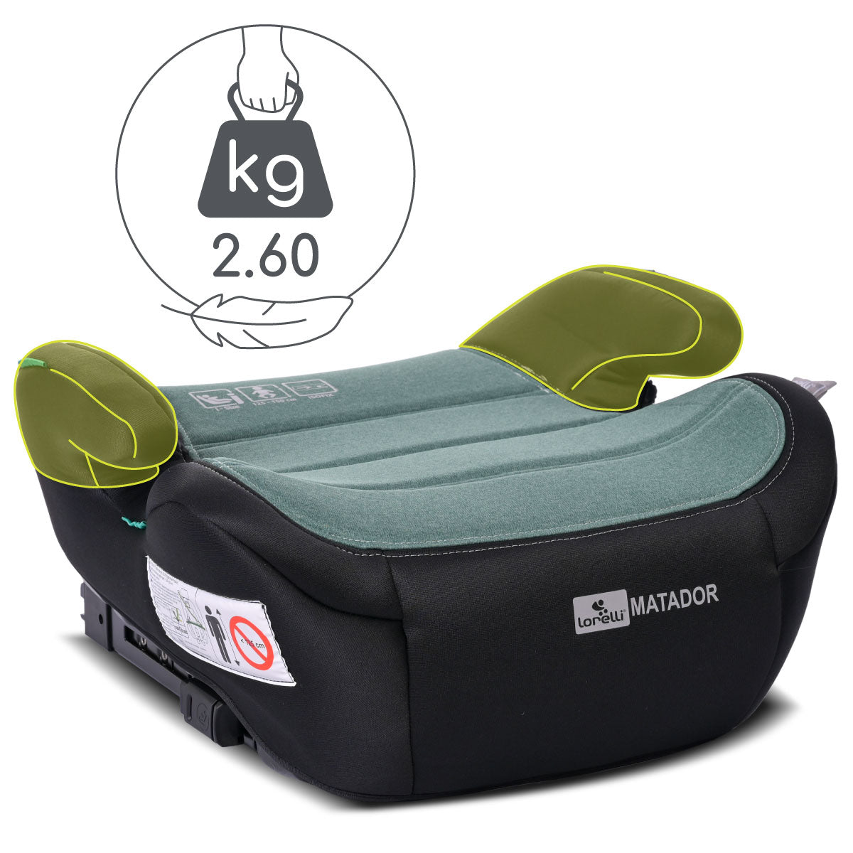Lorelli Matador - podstawka samochodowa ISOFIX 125-150cm | Green Pine.