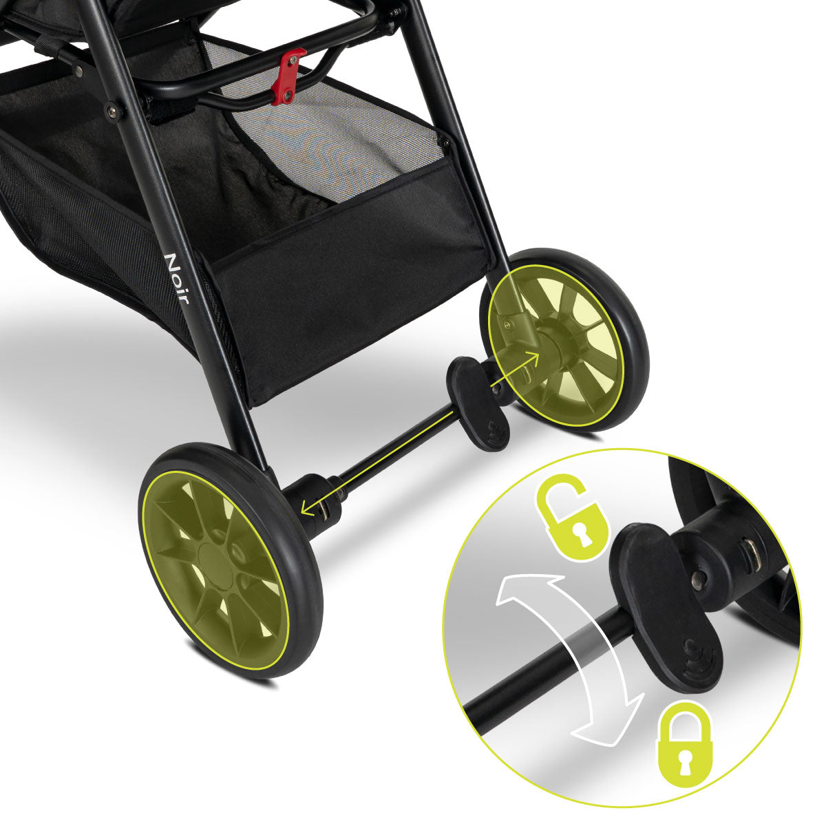 Lorelli Noir - wózek spacerowy do 22kg | Black