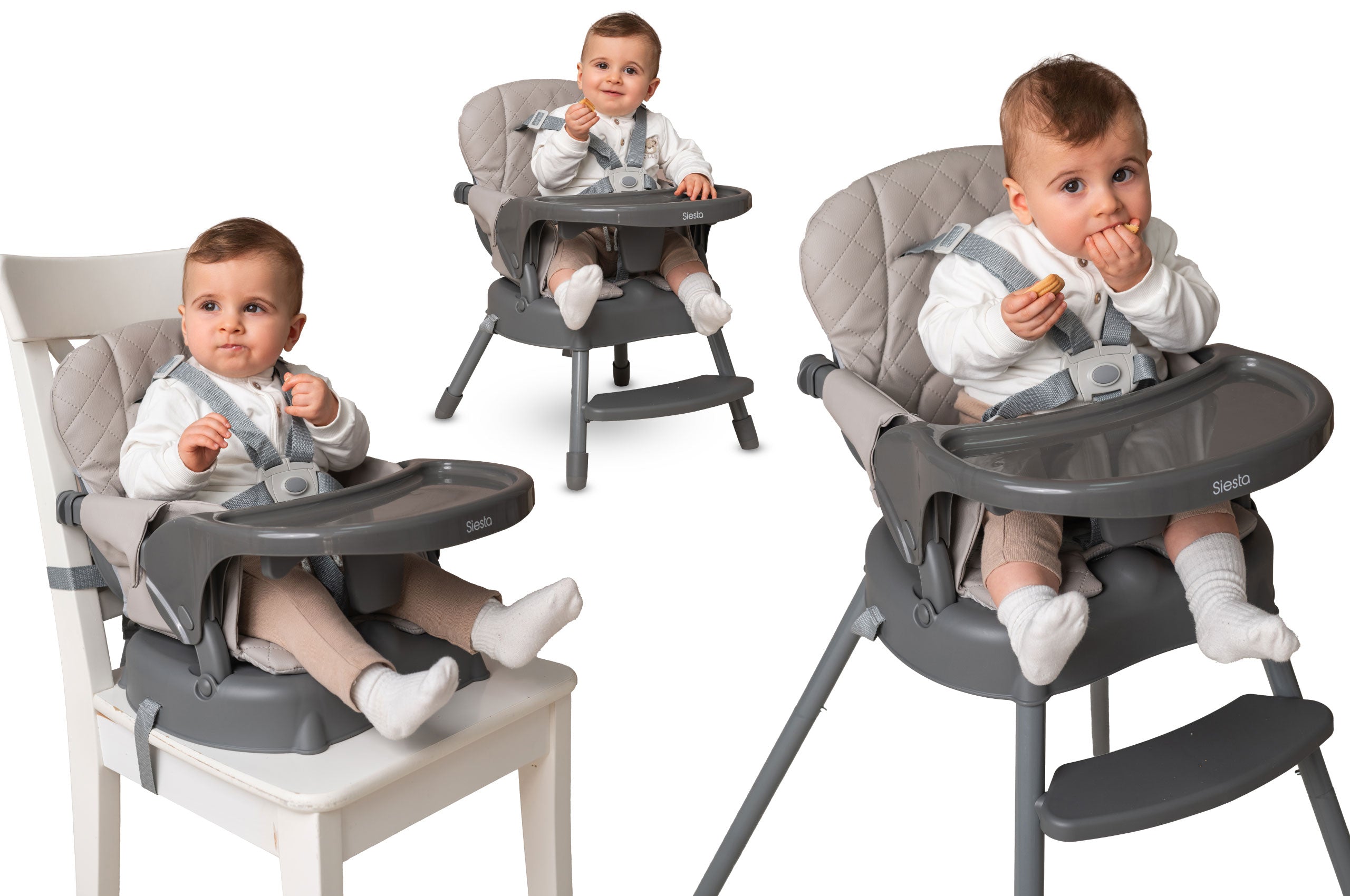 Lorelli Siesta - krzesełko do karmienia 3w1 | Green Leather.