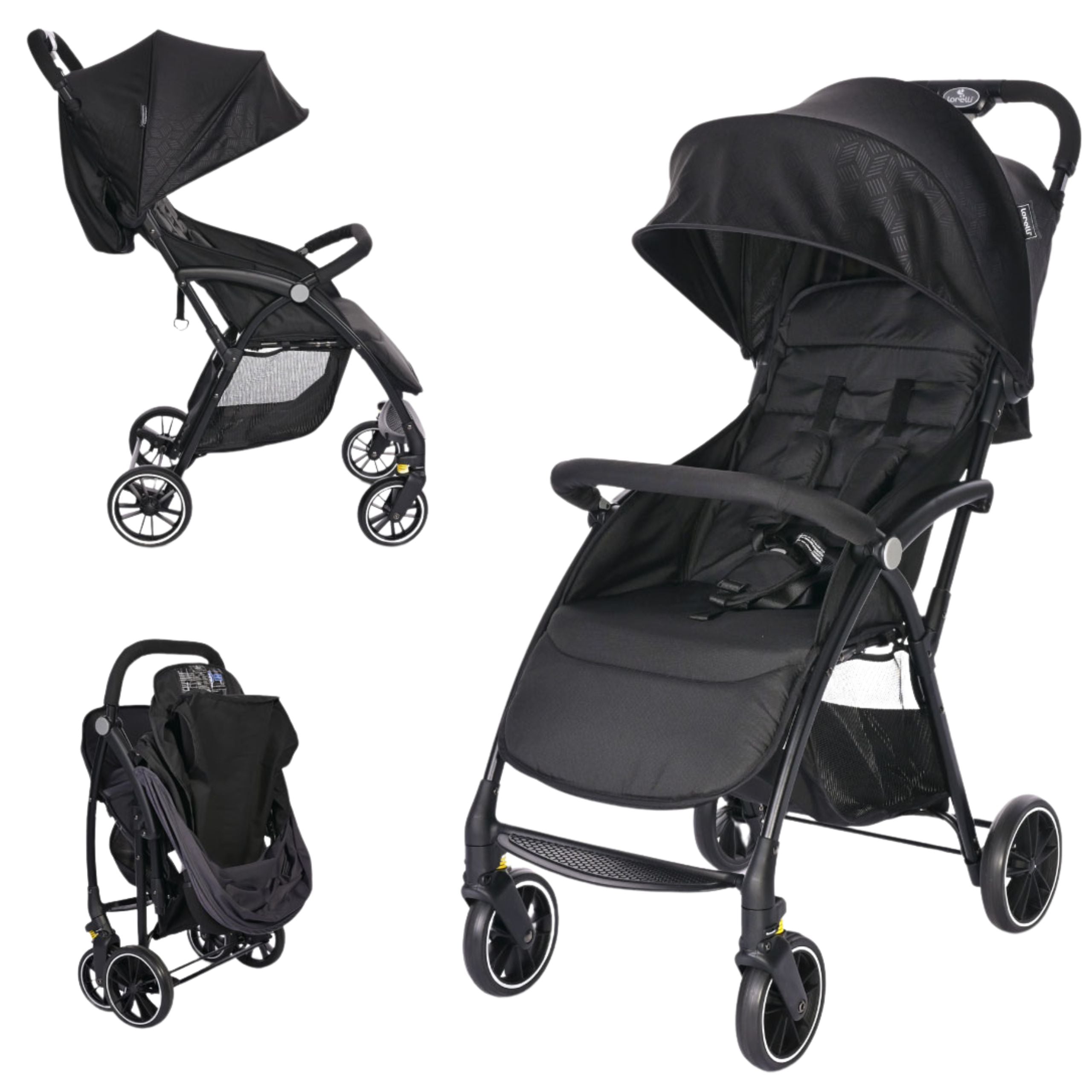 Lorelli Fresh - wózek spacerowy do 22kg | Black Jasper