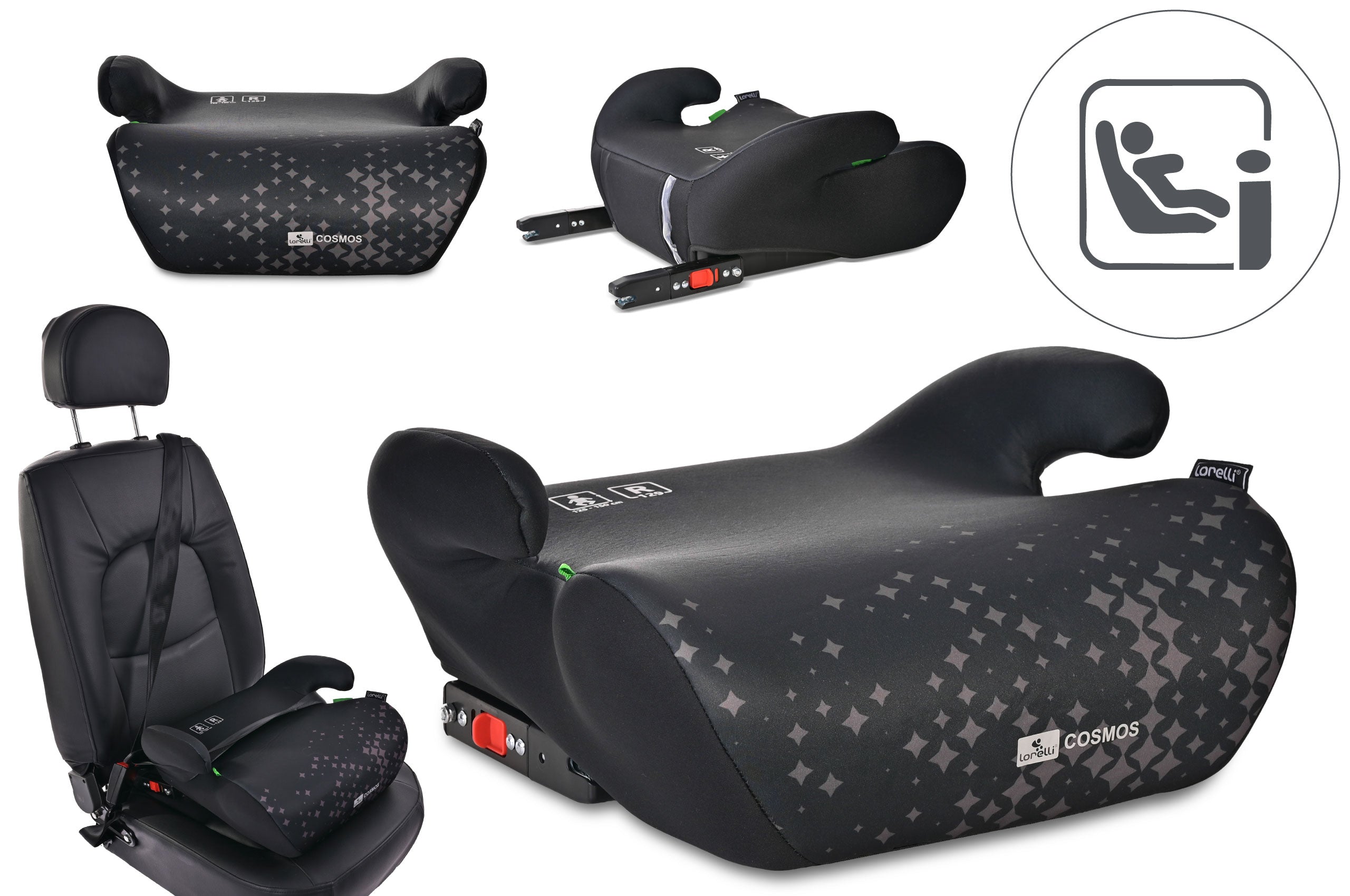 Lorelli Cosmos - podstawka samochodowa ISOFIX 125-150cm | Black.