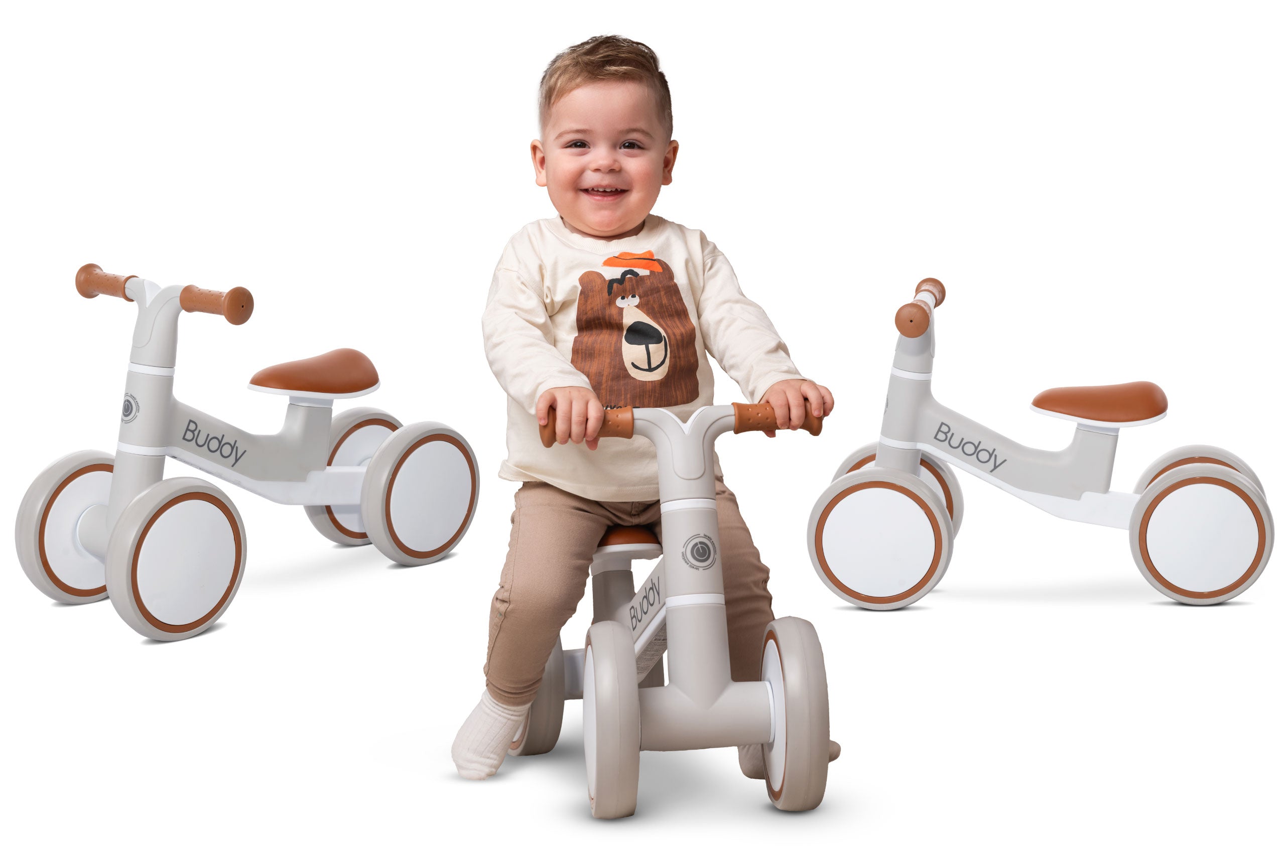 Lorelli Buddy - jeździk, rowerek biegowy | Beige.