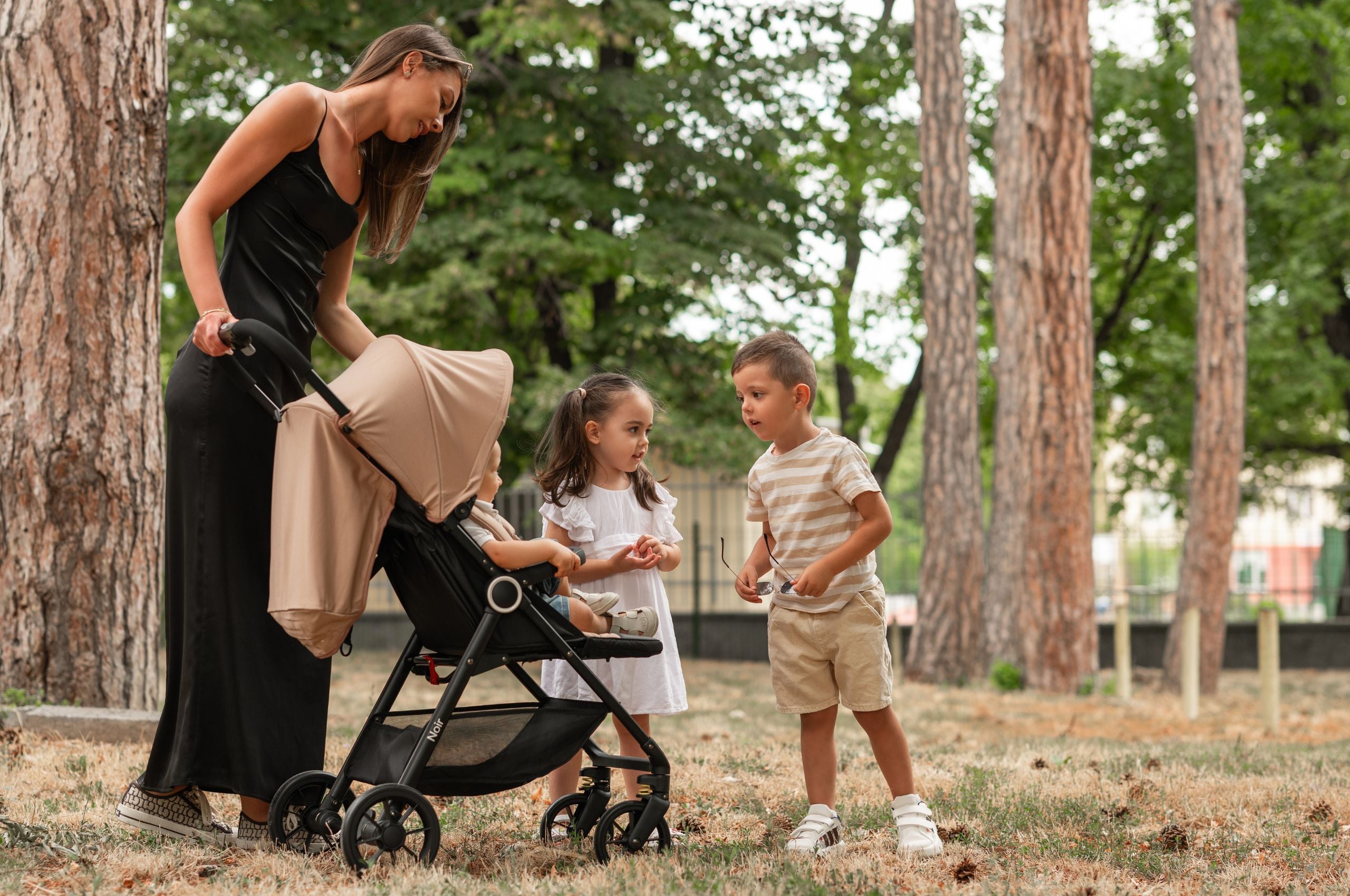 Lorelli Noir - wózek spacerowy do 22kg | Black