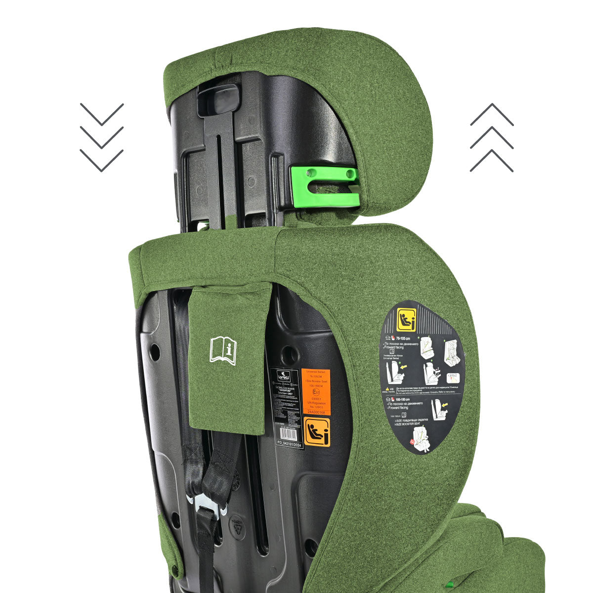 Lorelli Adventure - fotelik i-Size 76-150cm | Green.