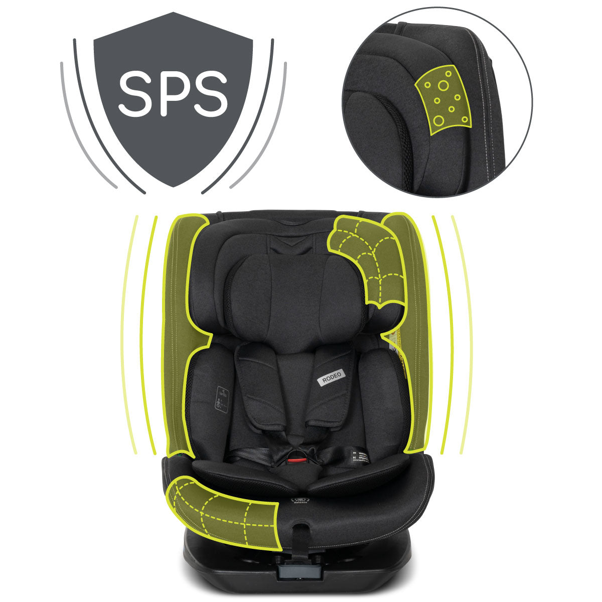 Lorelli Rodeo - fotelik 40-150 cm ISOFIX 360 | Black.