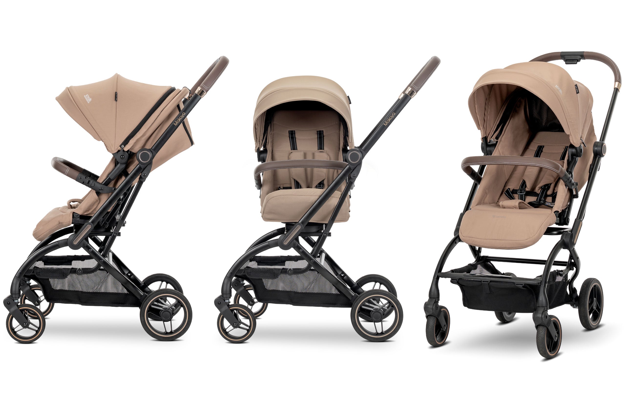 Lorelli Makaya - wózek spacerowy do 22kg obrotowy 360 | Beige