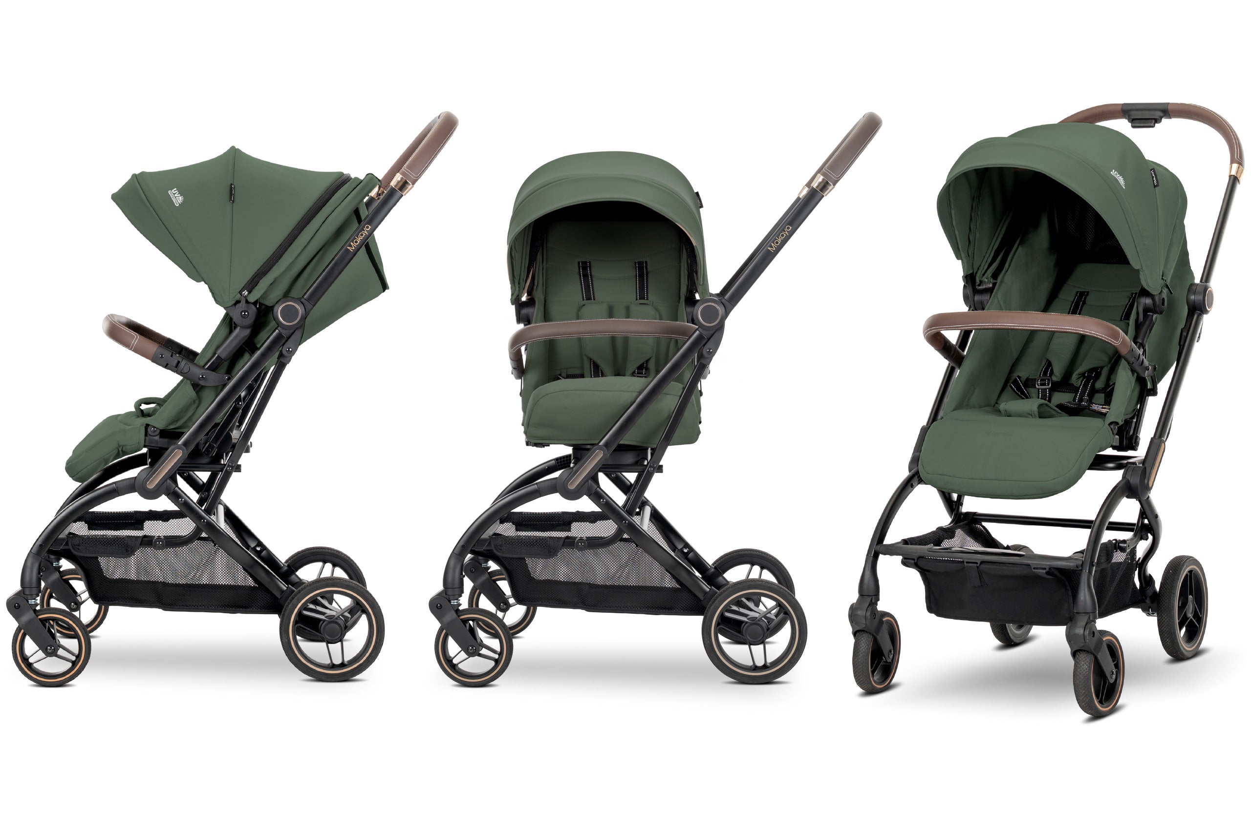 Lorelli Makaya - wózek spacerowy do 22kg obrotowy 360 | Green