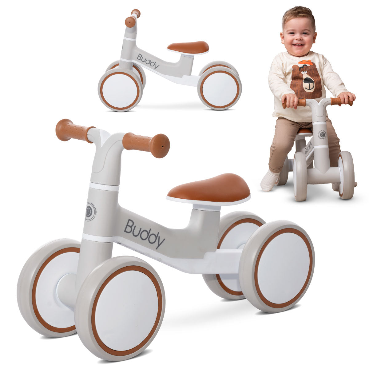 Lorelli Buddy - jeździk, rowerek biegowy | Beige.