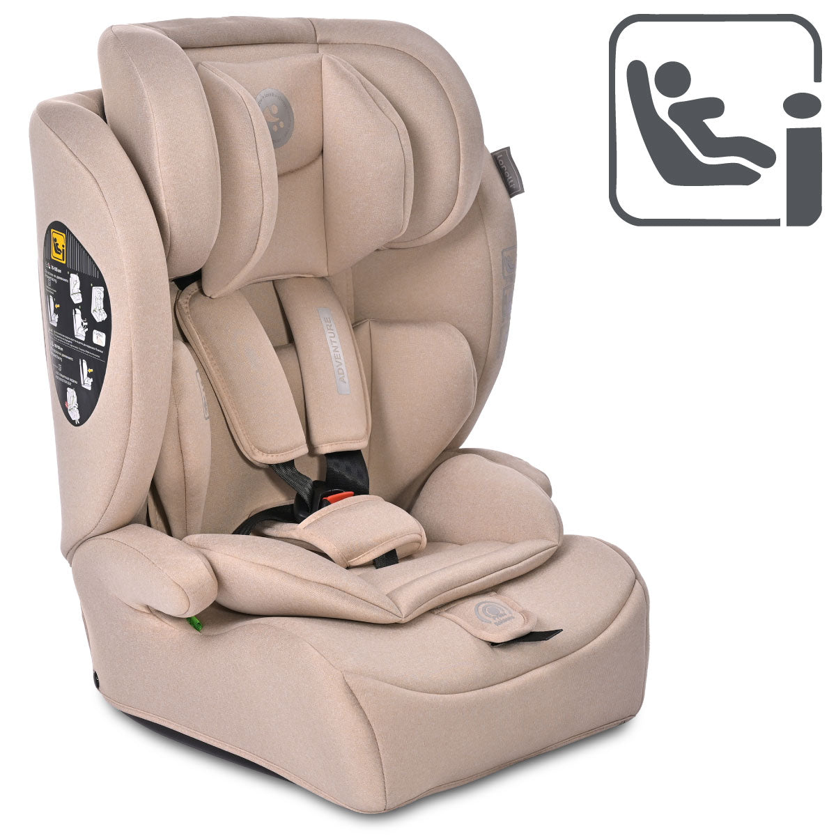 Lorelli Adventure - fotelik i-Size 76-150cm | Beige.