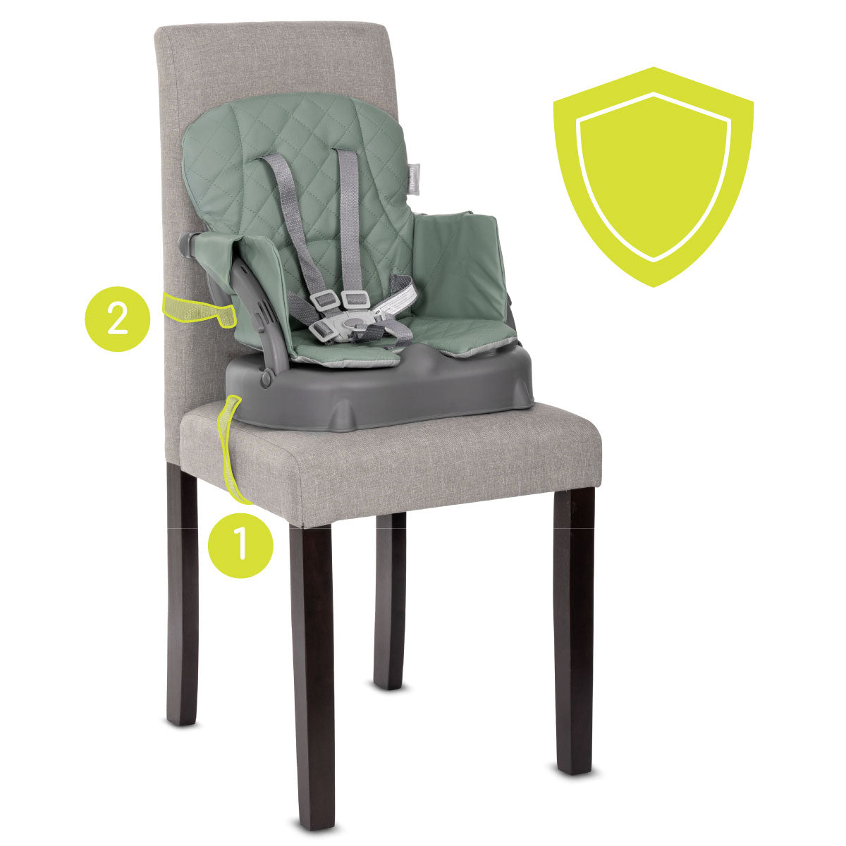 Lorelli Siesta - krzesełko do karmienia 3w1 | Green Leather.