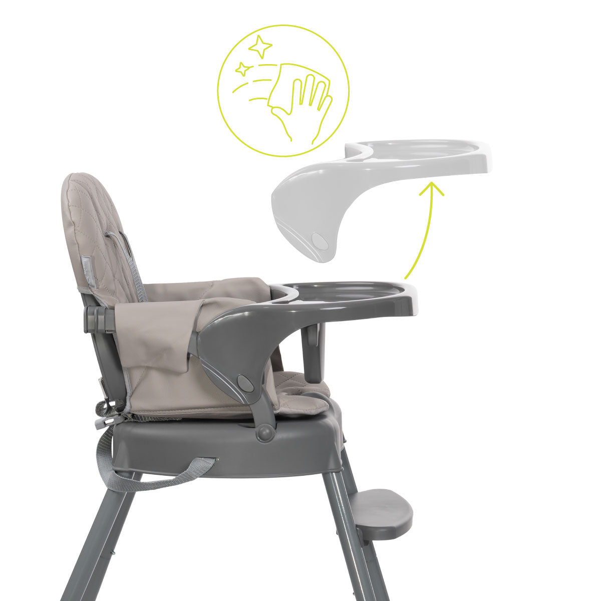 Lorelli Siesta - krzestełko do karmenia 3w1 | Beige Leather.