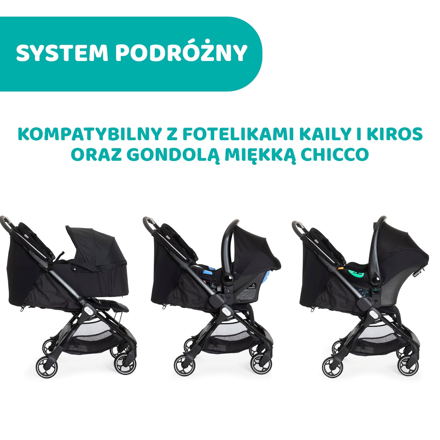 Chicco Wózek spacerowy 3w1 CHICCO WE Black