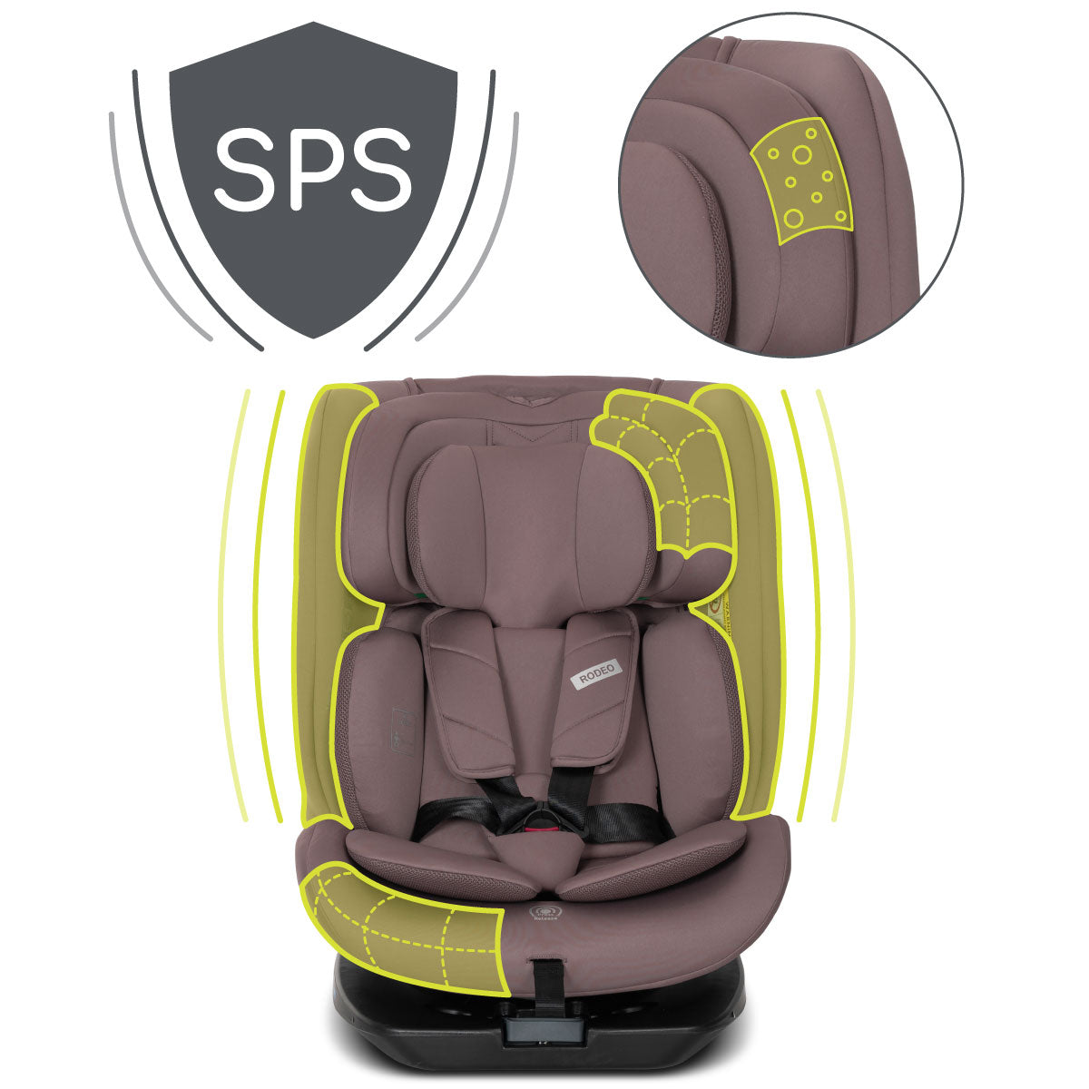 Lorelli Rodeo - fotelik 40-150 cm ISOFIX 360 | Pink.