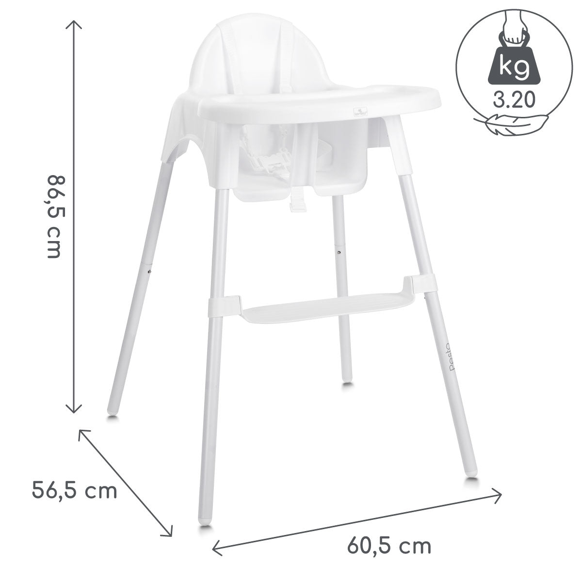 Lorelli Pesto - krzesełko do karmienia | White.