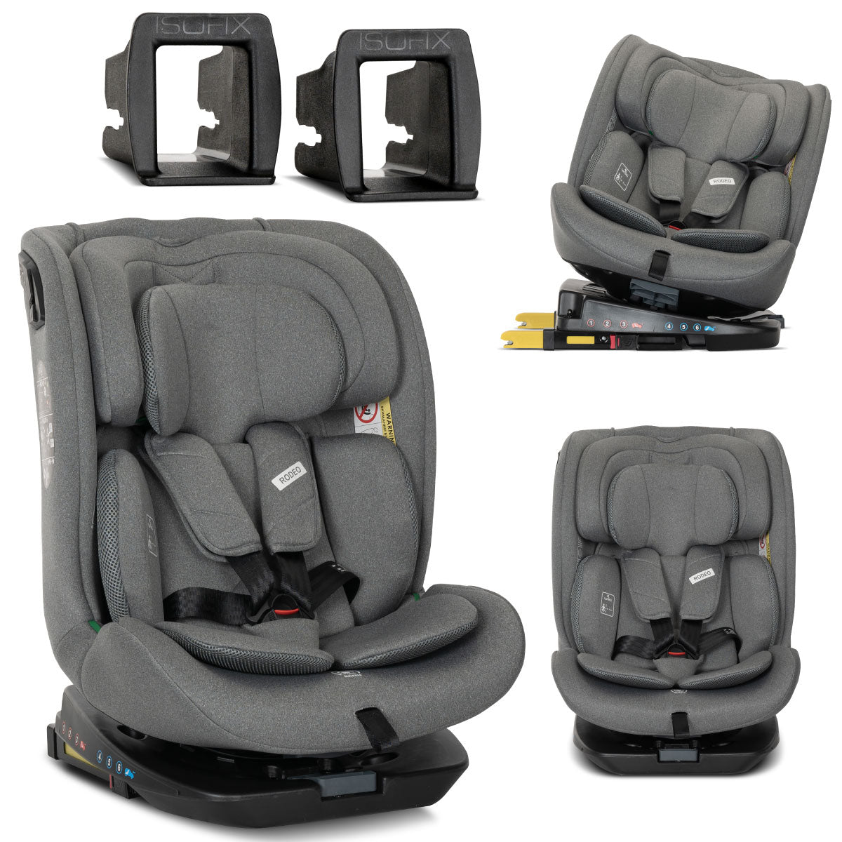 Lorelli Rodeo - fotelik 40-150 cm ISOFIX 360 | Grey.