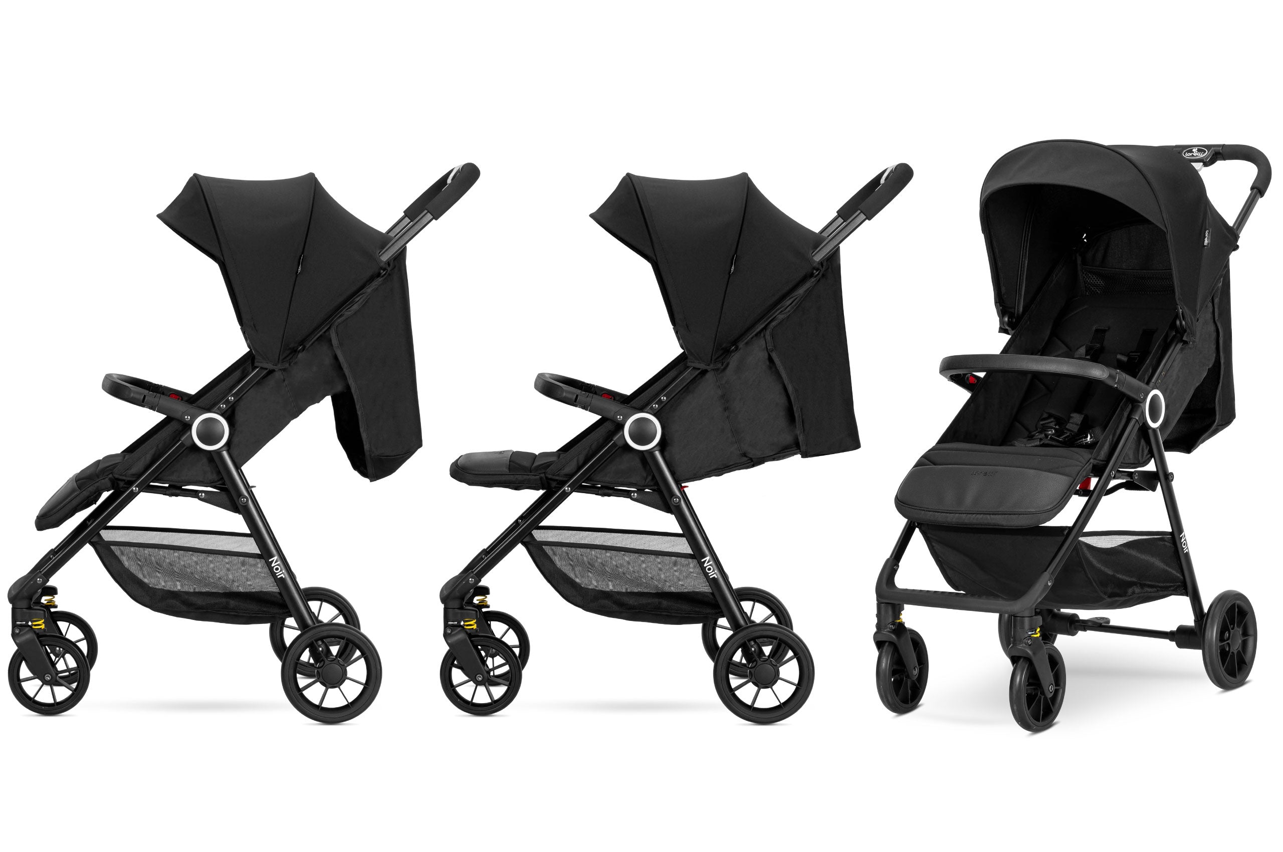 Lorelli Noir - wózek spacerowy do 22kg | Black