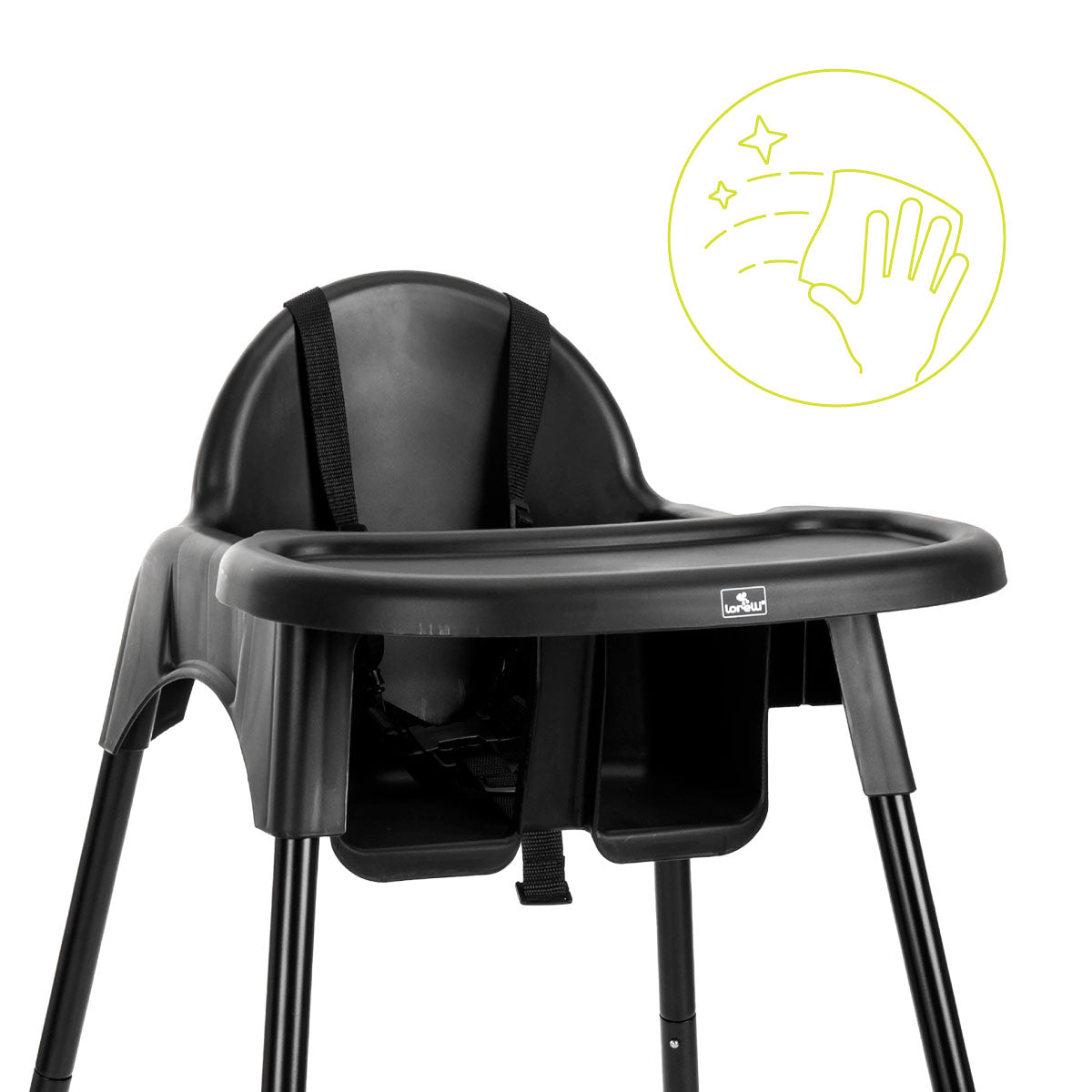 Lorelli Pesto - krzesełko do karmienia | Black.