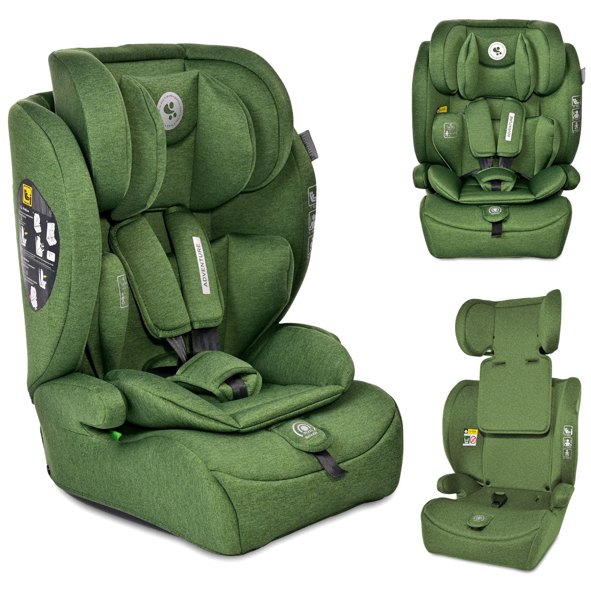 Lorelli Adventure - fotelik i-Size 76-150cm | Green.