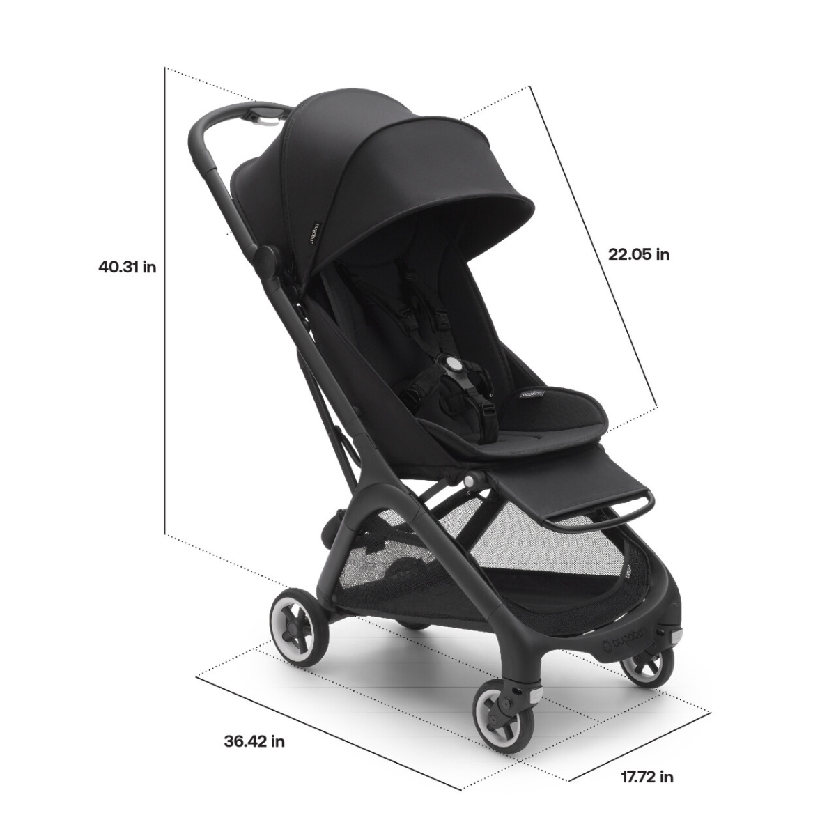 Bugaboo Butterfly Wózek spacerowy ultralekki | Black - Desert Taupe