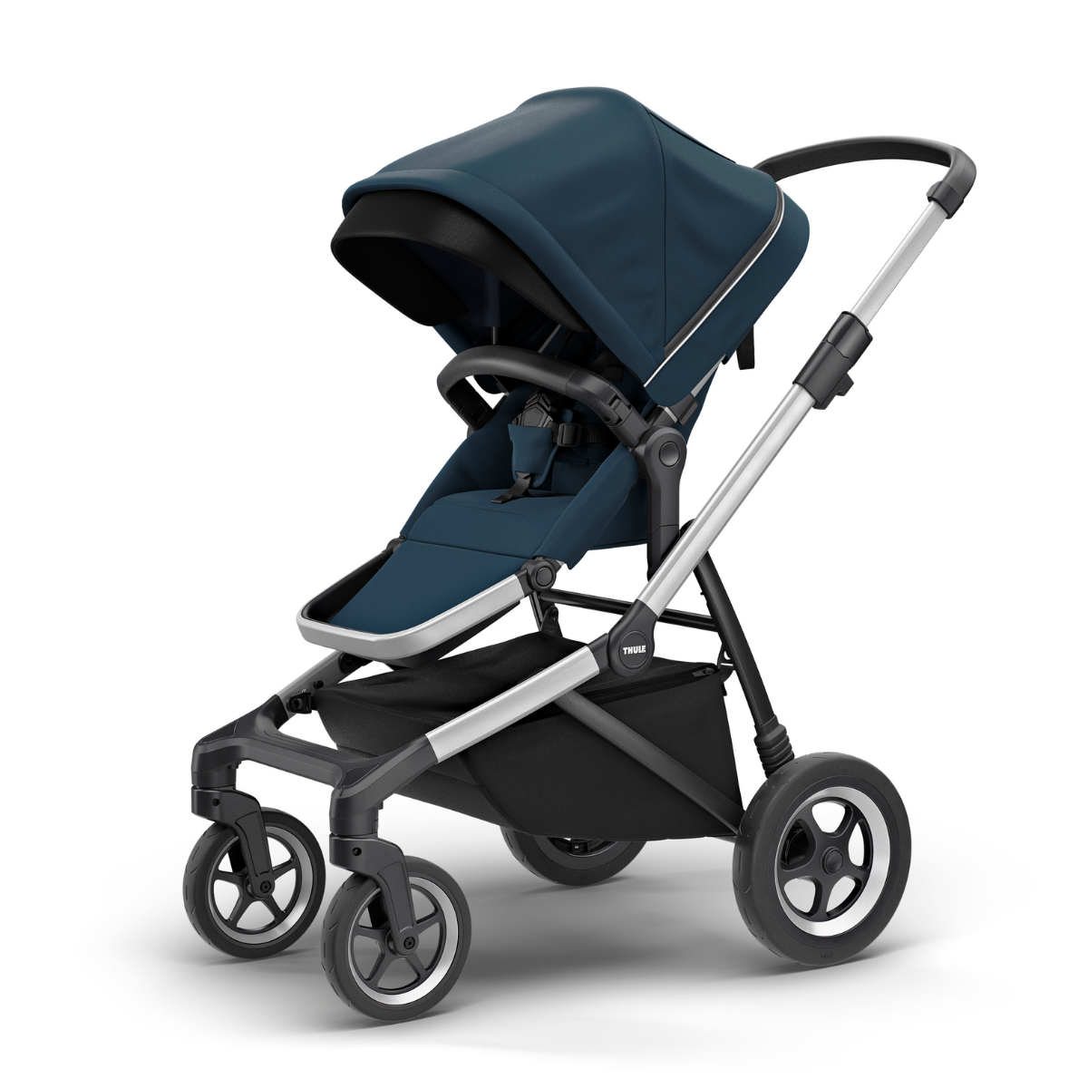 Thule Sleek Grey Wózek spacerowy 3w1 Navy Blue on Aluminum