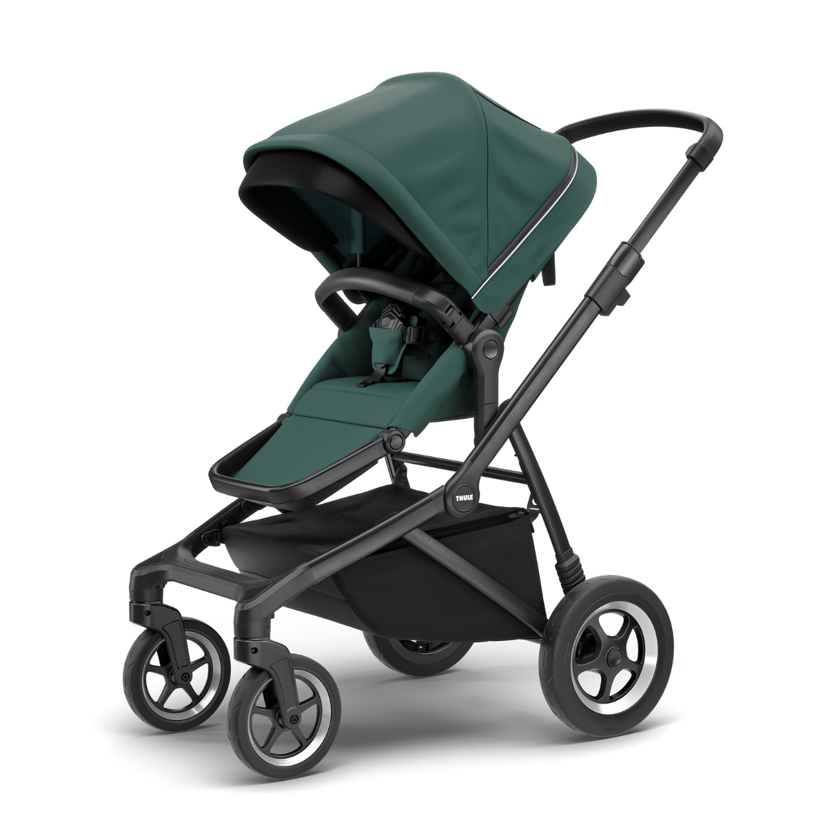 Thule Sleek Grey Wózek spacerowy 3w1 Mallard Green on Black