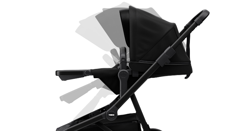 Thule Sleek Wózek spacerowy 3w1 zestaw z gondolą Grey Melange on Black