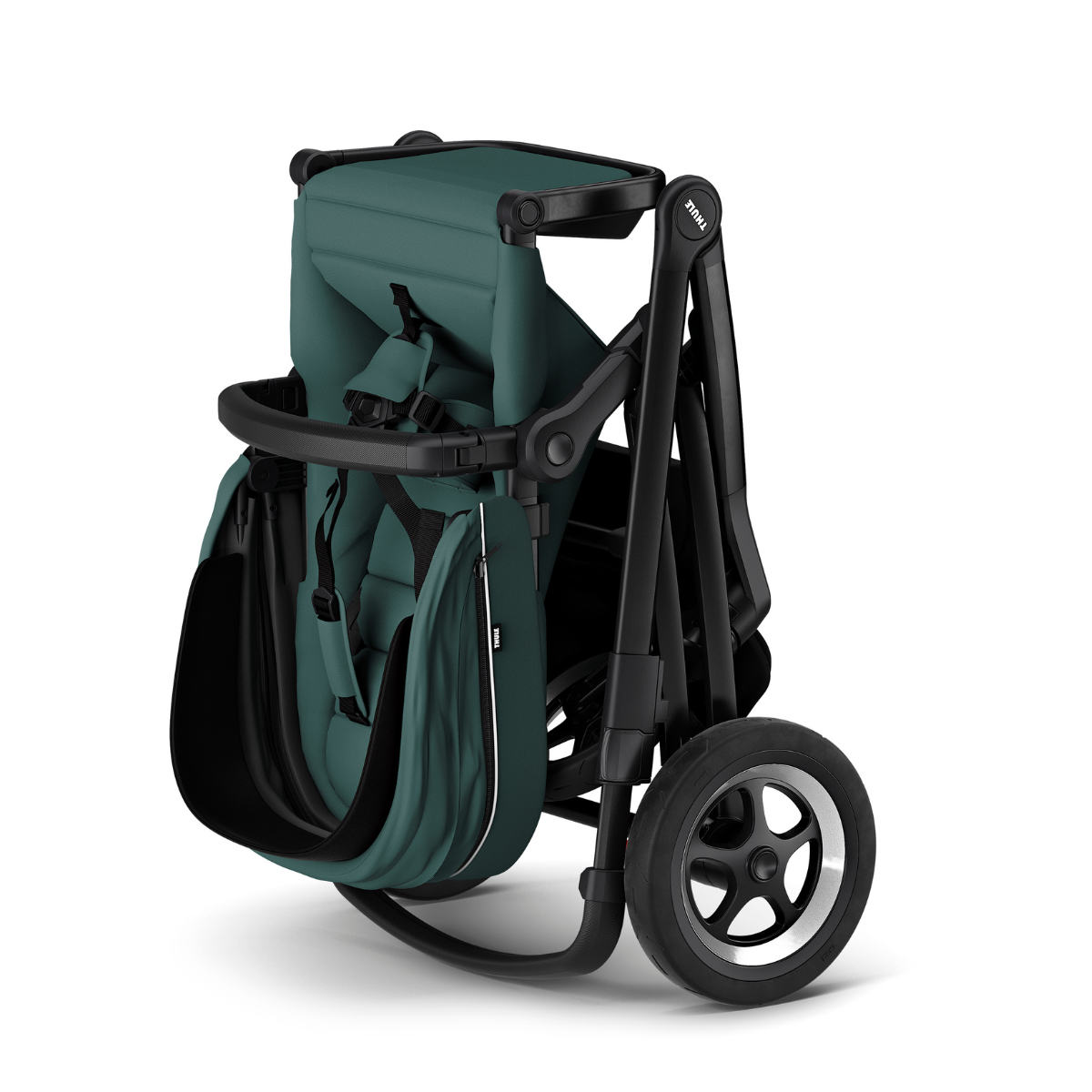Thule Sleek Grey Wózek spacerowy 3w1 Mallard Green on Black