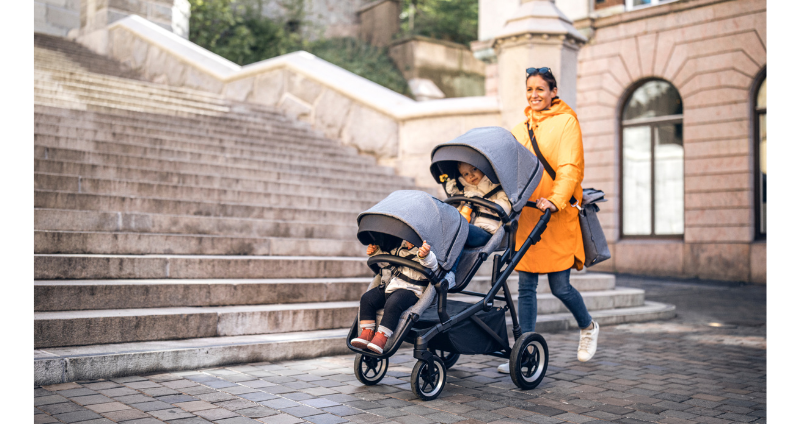 Thule Sleek Grey Wózek spacerowy 3w1 Navy Blue on Aluminum