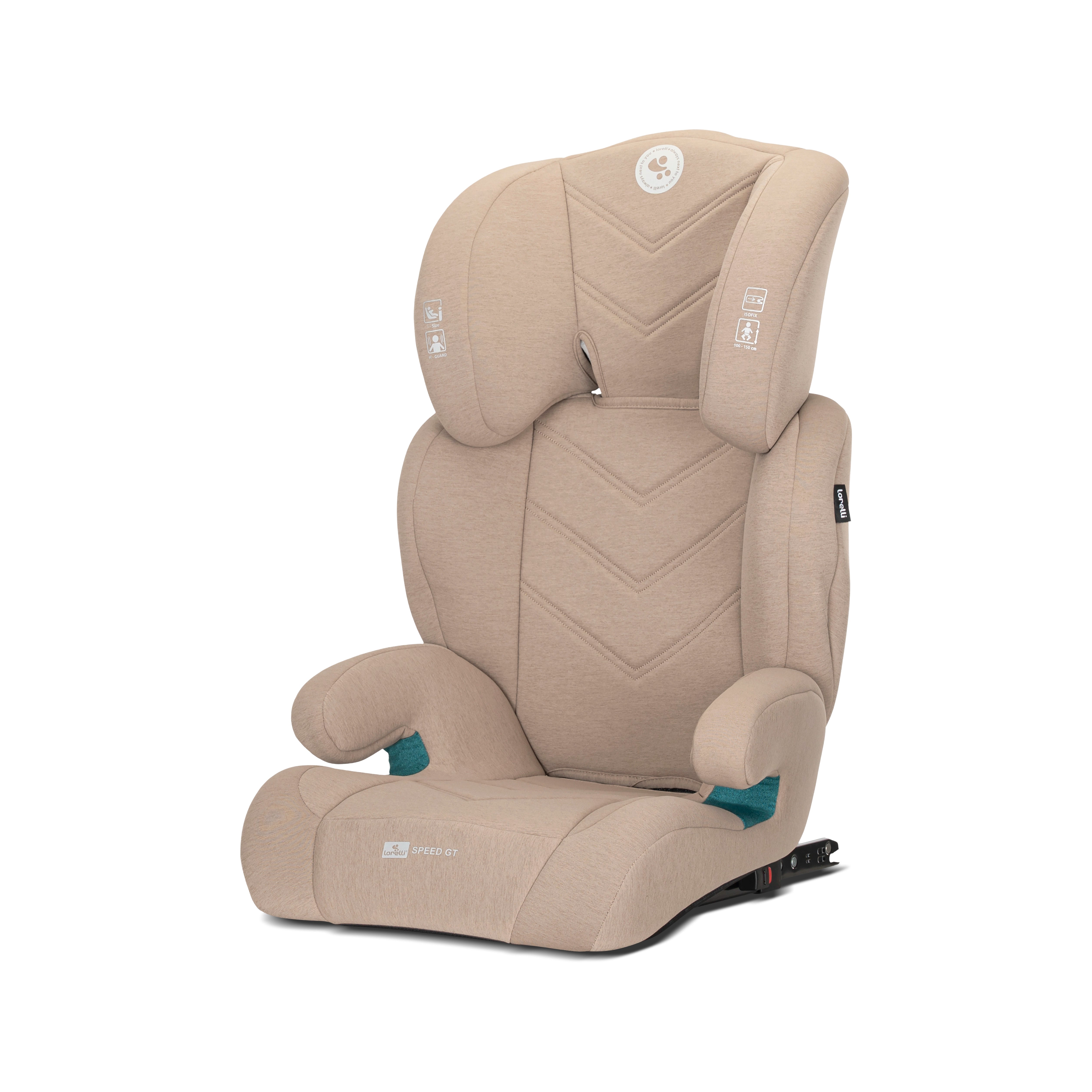 Lorelli Speed GT - fotelik samochodowy ISOFIX I-SIZE 100-150cm | Beige
