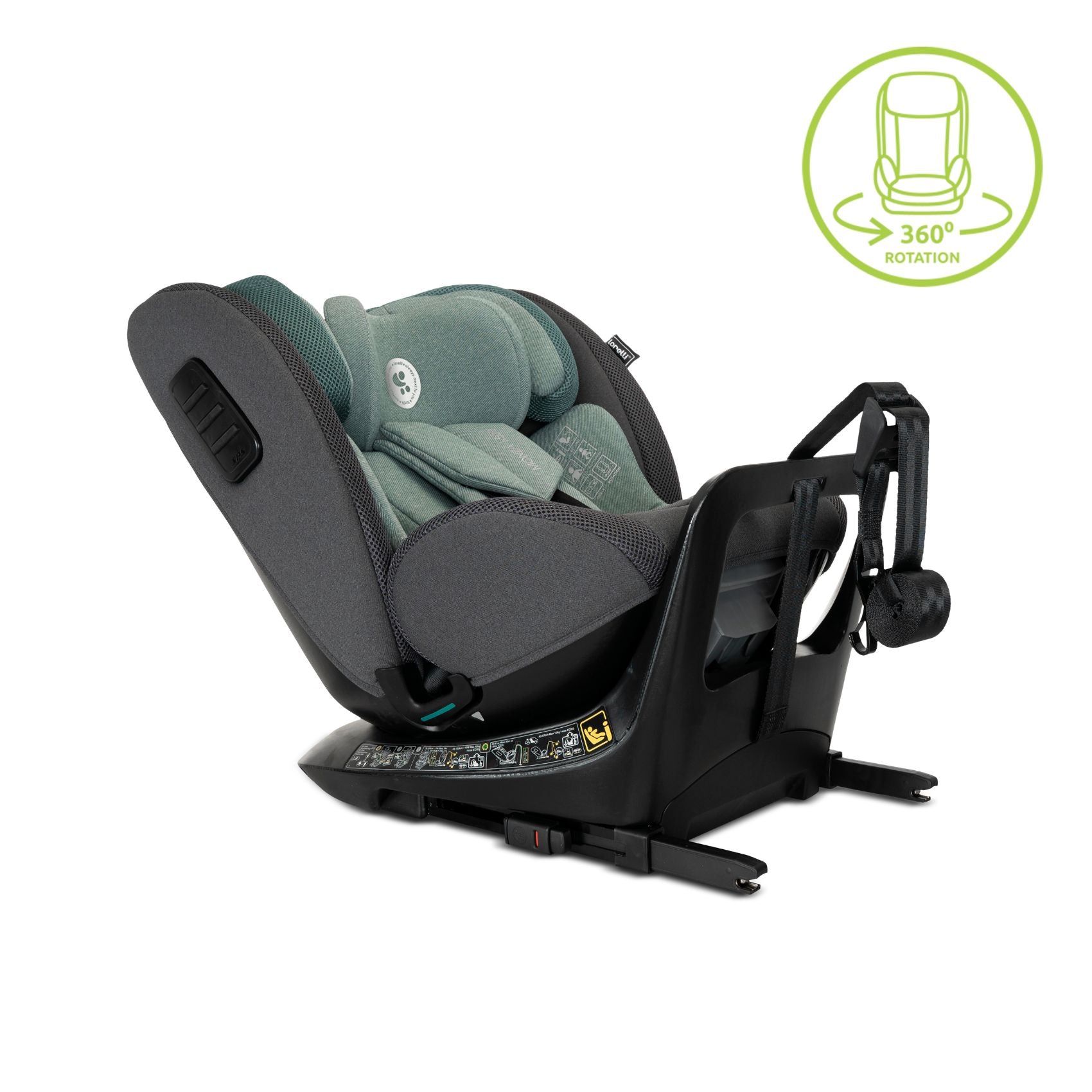 Lorelli Monza - fotelik samochodowy I-Size 40-150cm ISOFIX 360 | Green