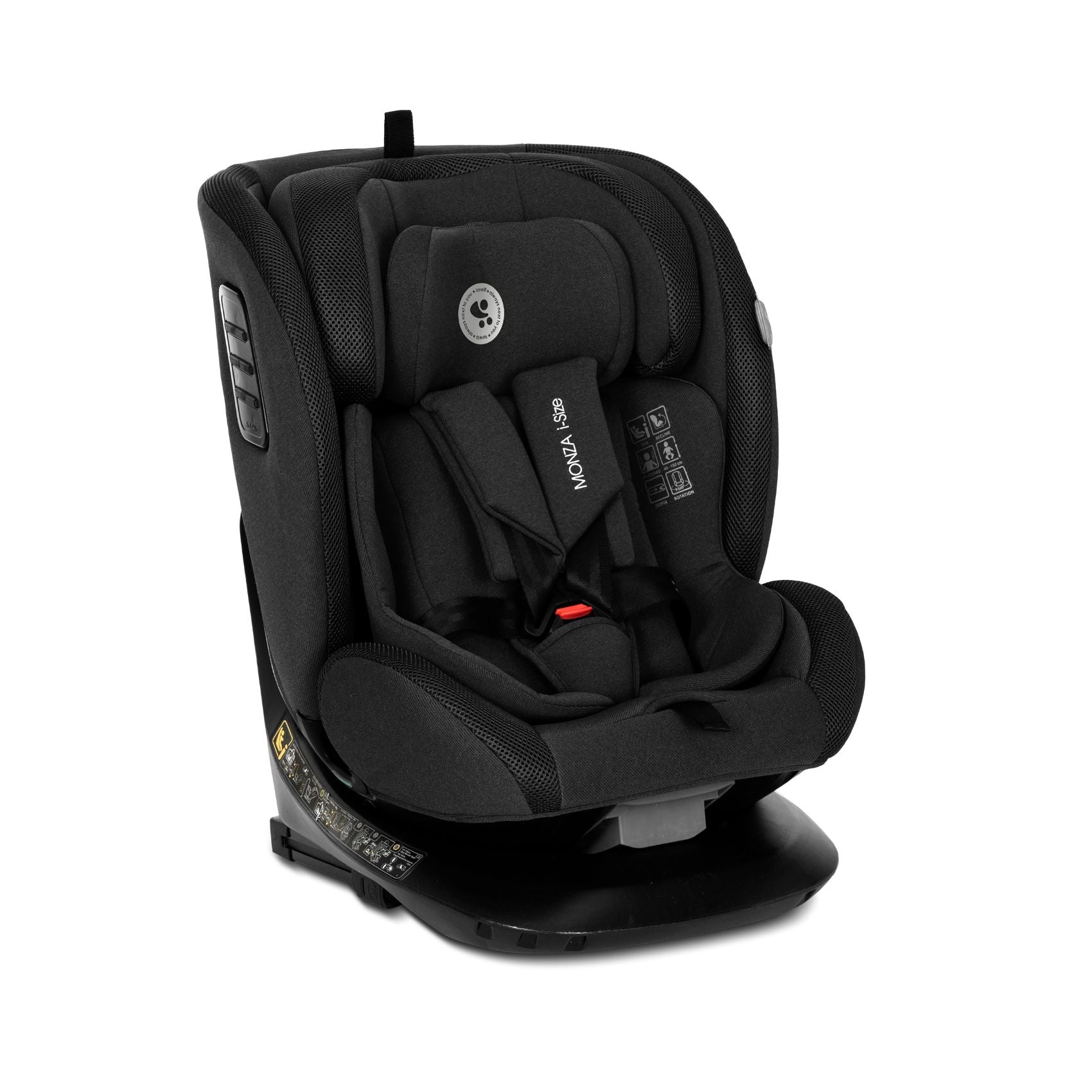 Lorelli Monza - fotelik samochodowy I-Size 40-150cm ISOFIX 360 | Black