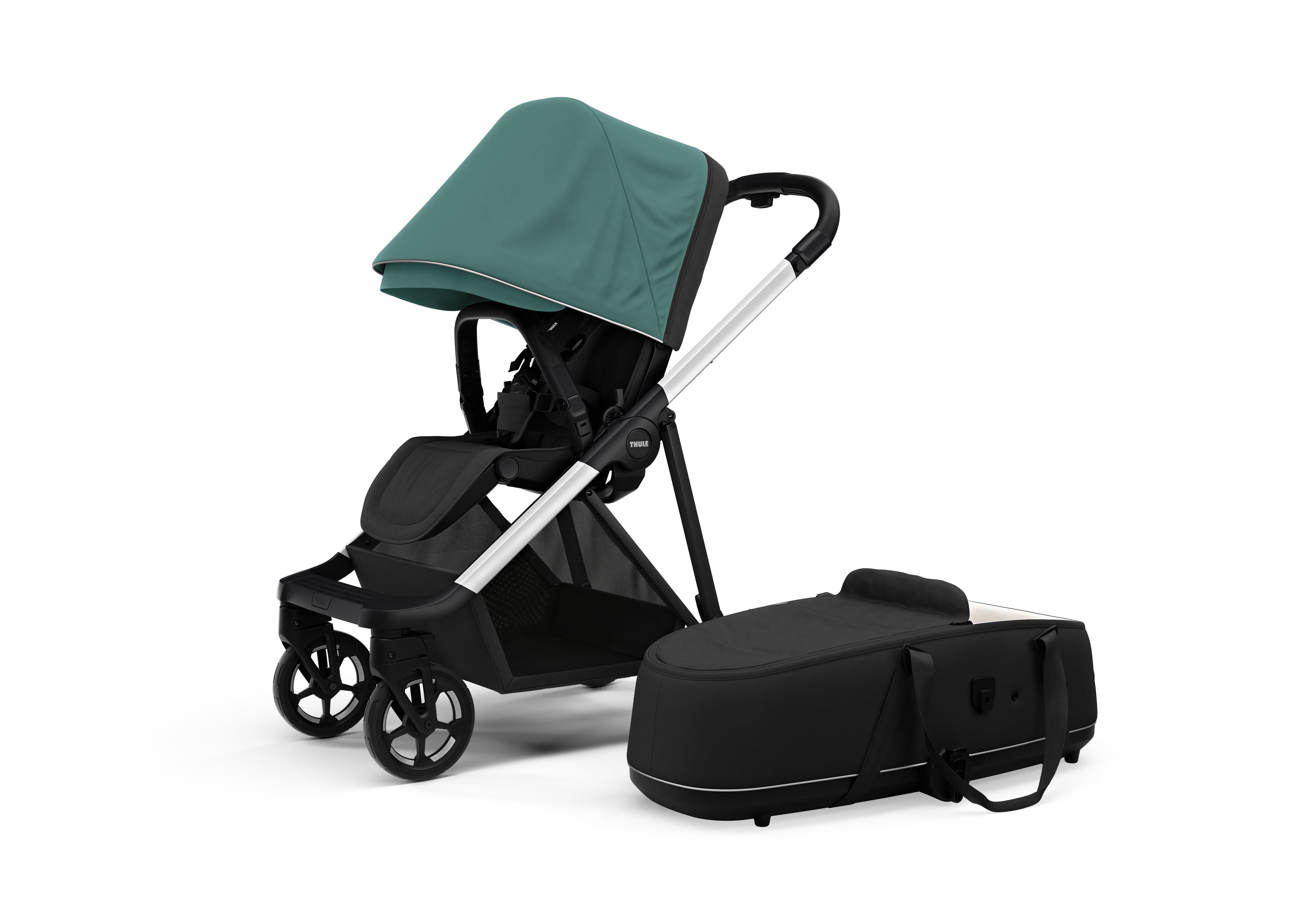 Thule Shine Wózek miejski 3w1 Mallard Green on Aluminum