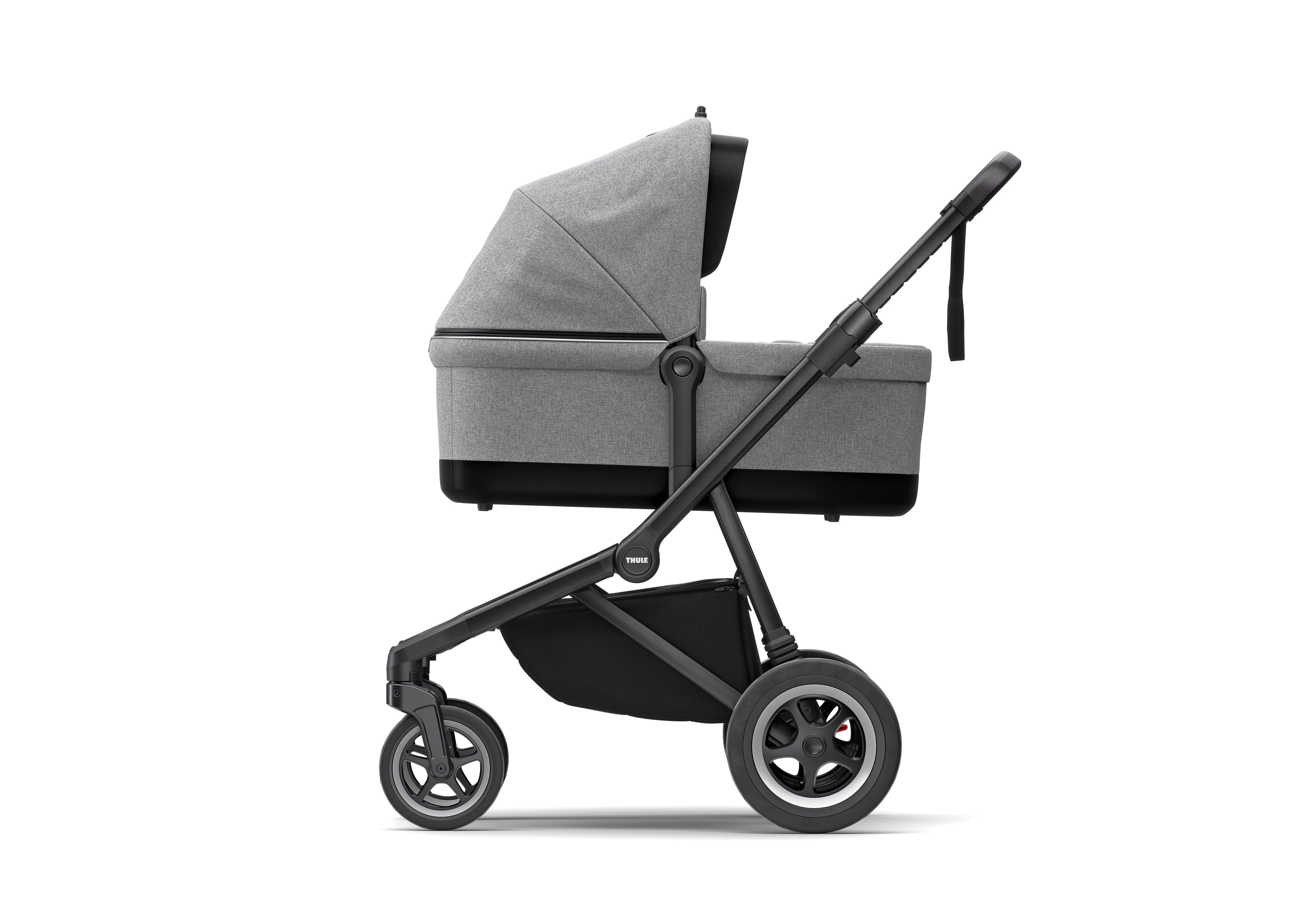 Thule Sleek Wózek spacerowy 3w1 zestaw z gondolą Grey Melange on Aluminum