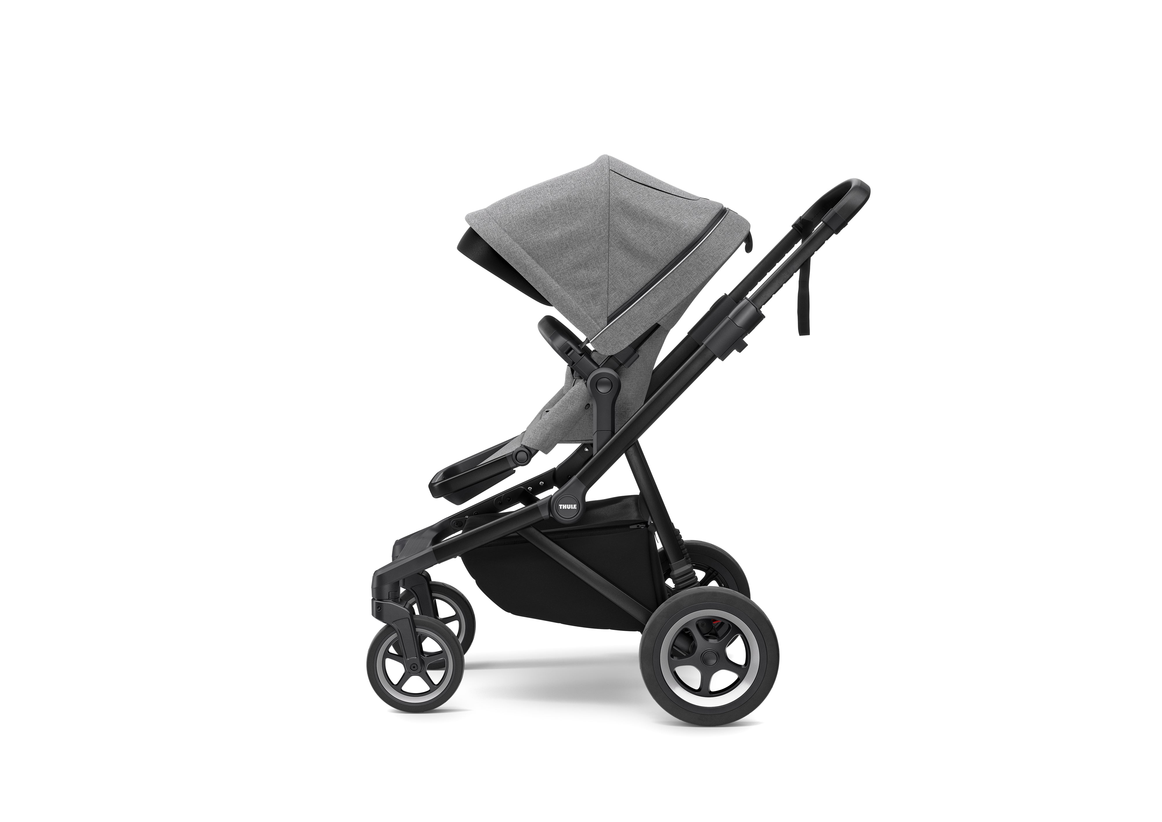 Thule Sleek Wózek spacerowy 3w1 zestaw z gondolą Grey Melange on Black