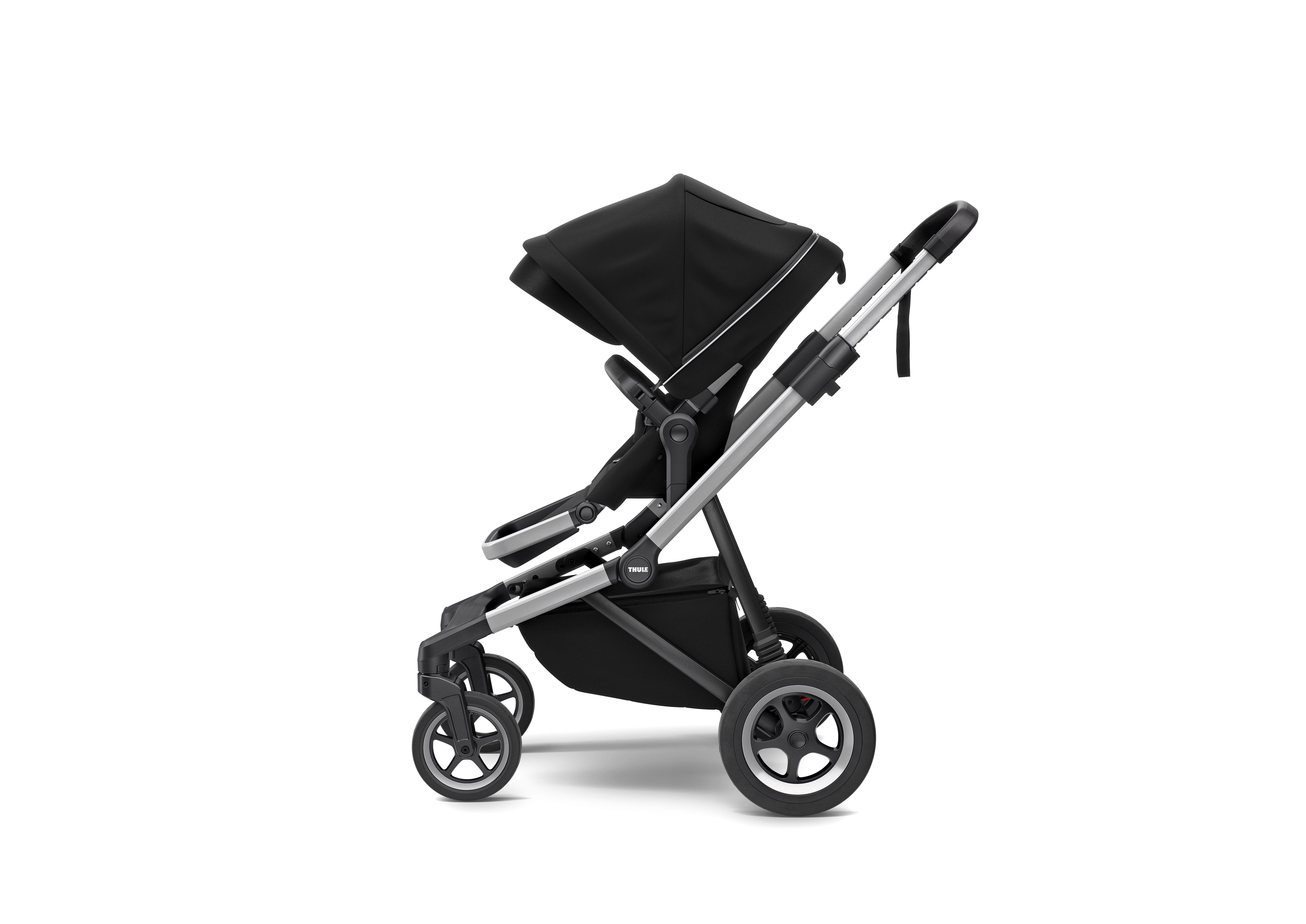 Thule Sleek Wózek spacerowy 3w1 zestaw z gondolą Midnight Black on Aluminum