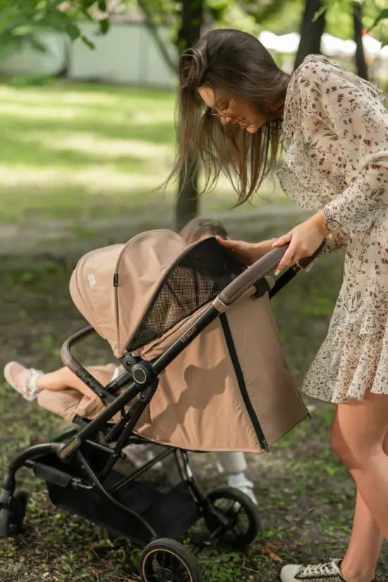 Lorelli Makaya - wózek spacerowy do 22kg obrotowy 360 | Beige