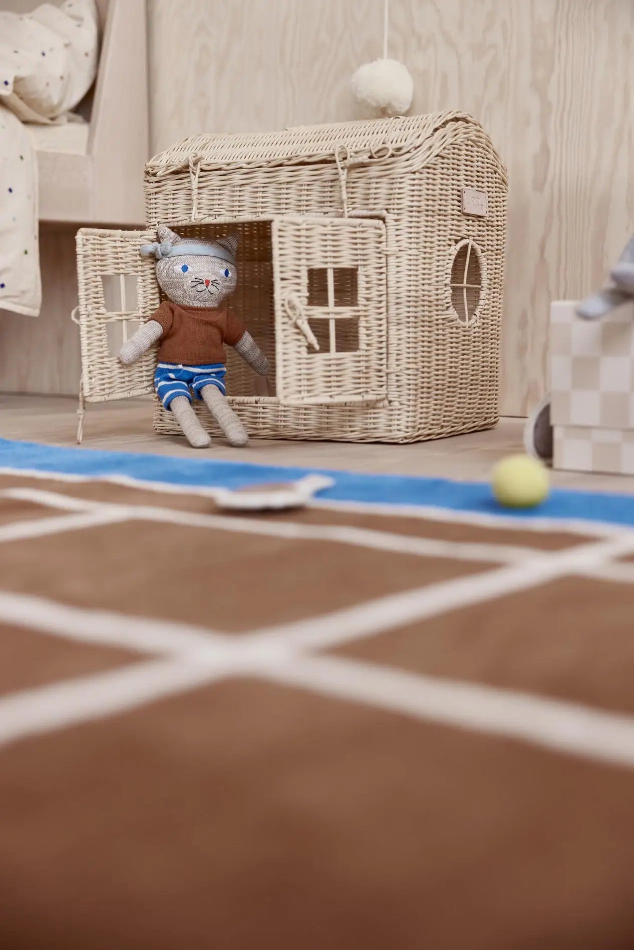 Dywan Tenis karmelowo-niebieski OYOY