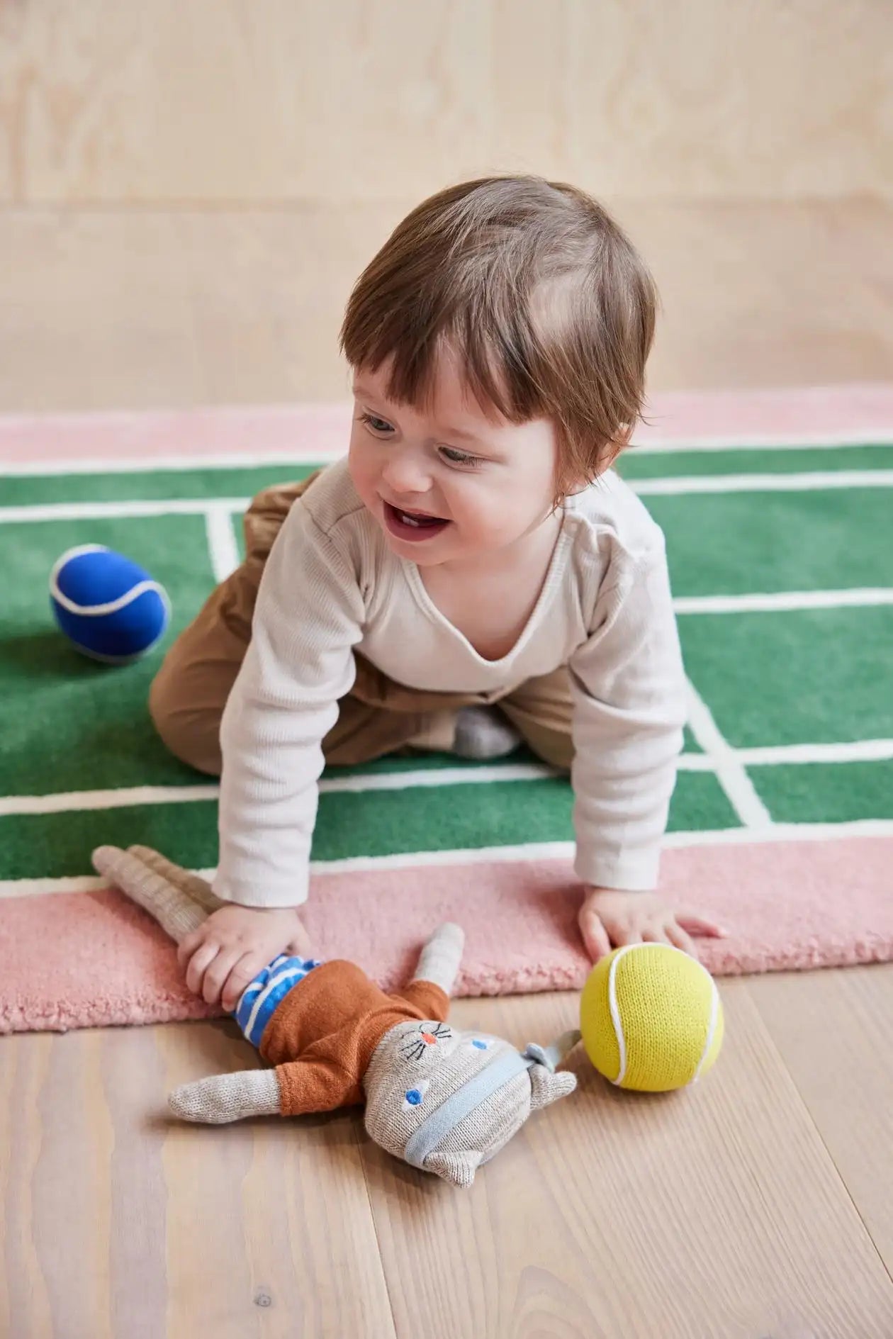 Grzechotki dla dzieci piłeczki tenisowe żółta/ różowa