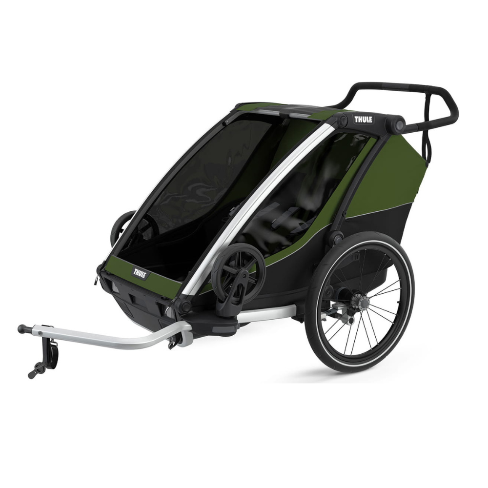 Thule Chariot Cab 2 Przyczepka rowerowa podwójna 2w1  Cypres Green