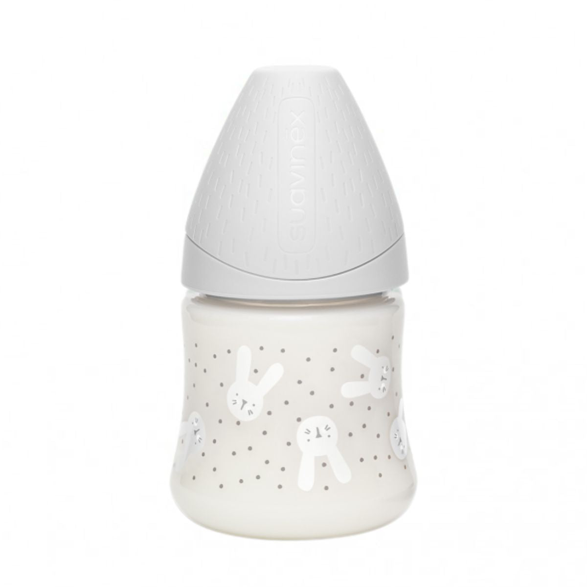 Butelka Suavinex 150ml ze smoczkiem S HYGGE BABY Królik Szary