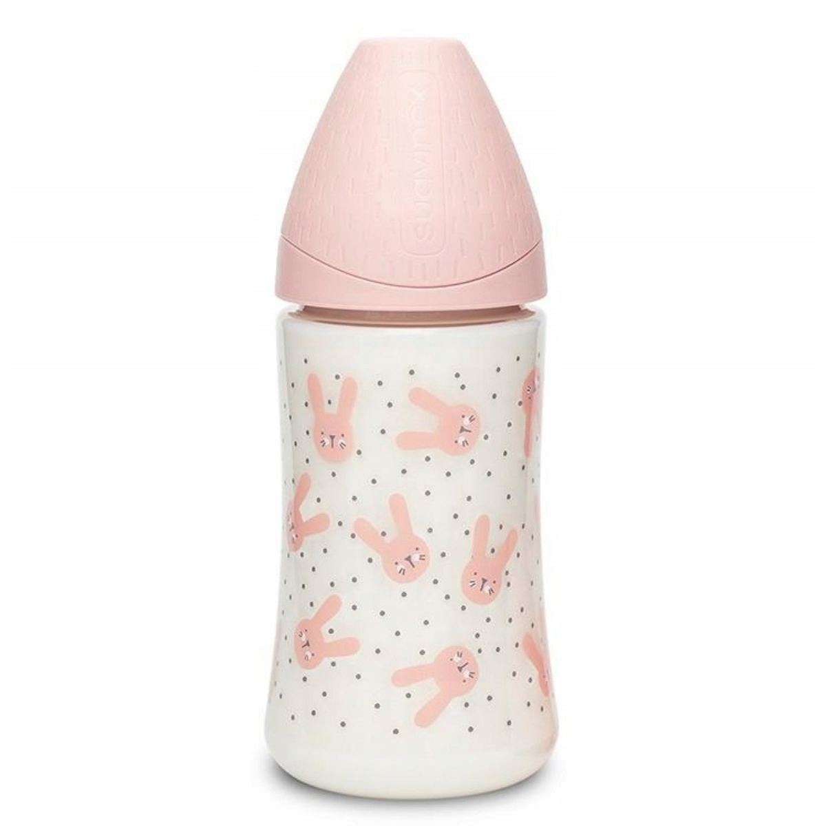 Suavinex Butelka 270 ml Hygge Baby Królik różowa