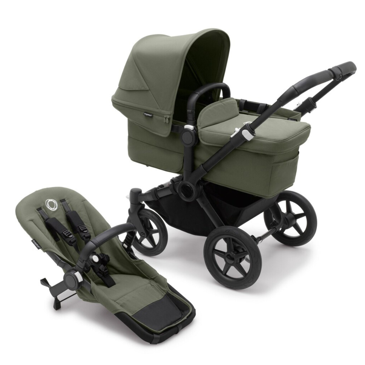Bugaboo Donkey5 Mono Wielofunkcyjny wózek BLACK/FOREST GREEN-FOREST GREEN