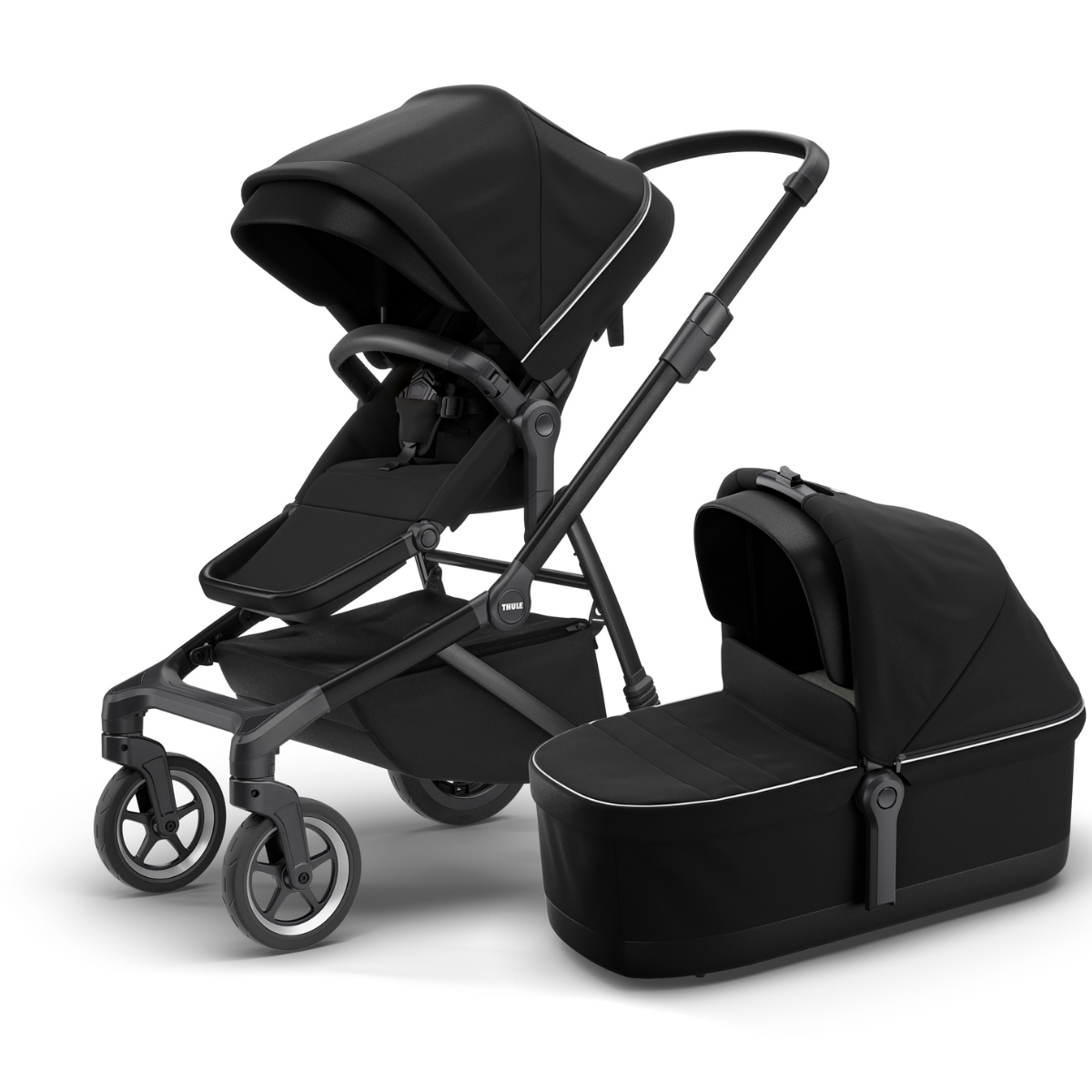 Thule Sleek Wózek spacerowy 3w1 zestaw z gondolą Midnight Black on Black