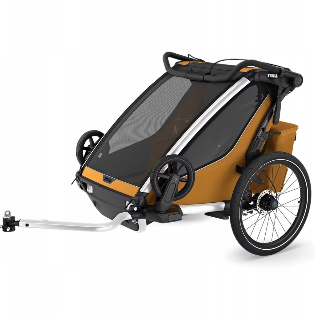 Thule Chariot Sport 2 Przyczepka rowerowa podwójna 4w1 Natural Gold