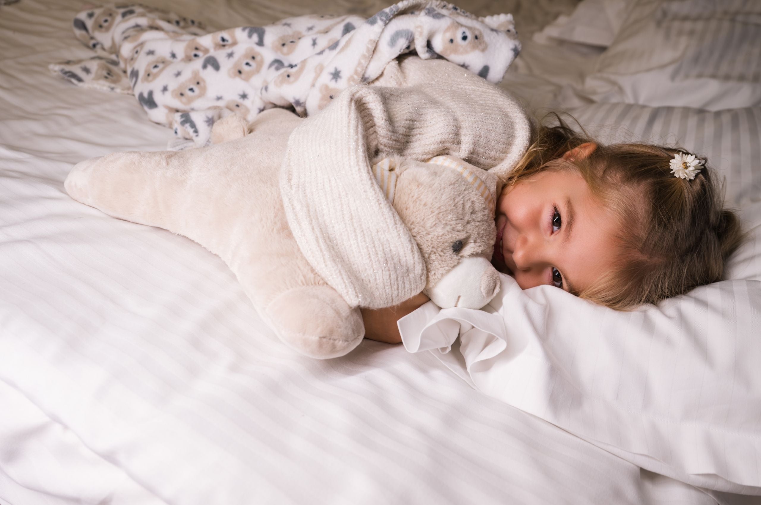 Lorelli Poffy Duo - Kocyk 90x75 + poduszka miś | Grey