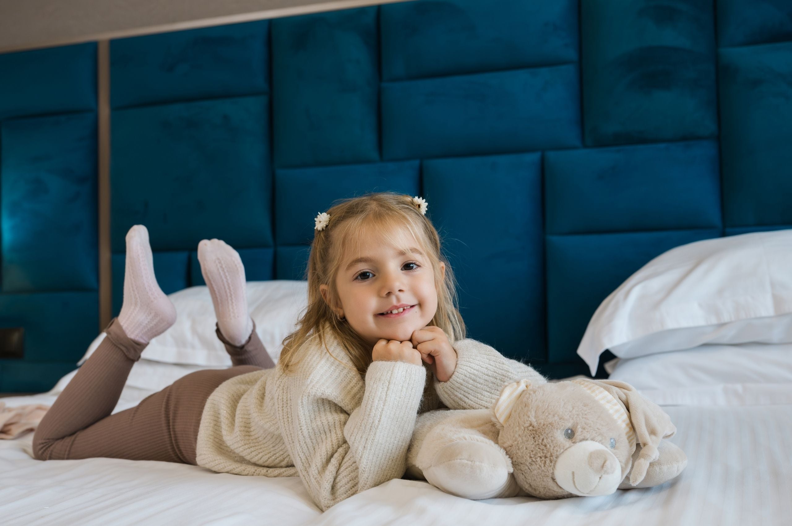 Lorelli Poffy Duo - Kocyk 90x75 + poduszka miś | Grey