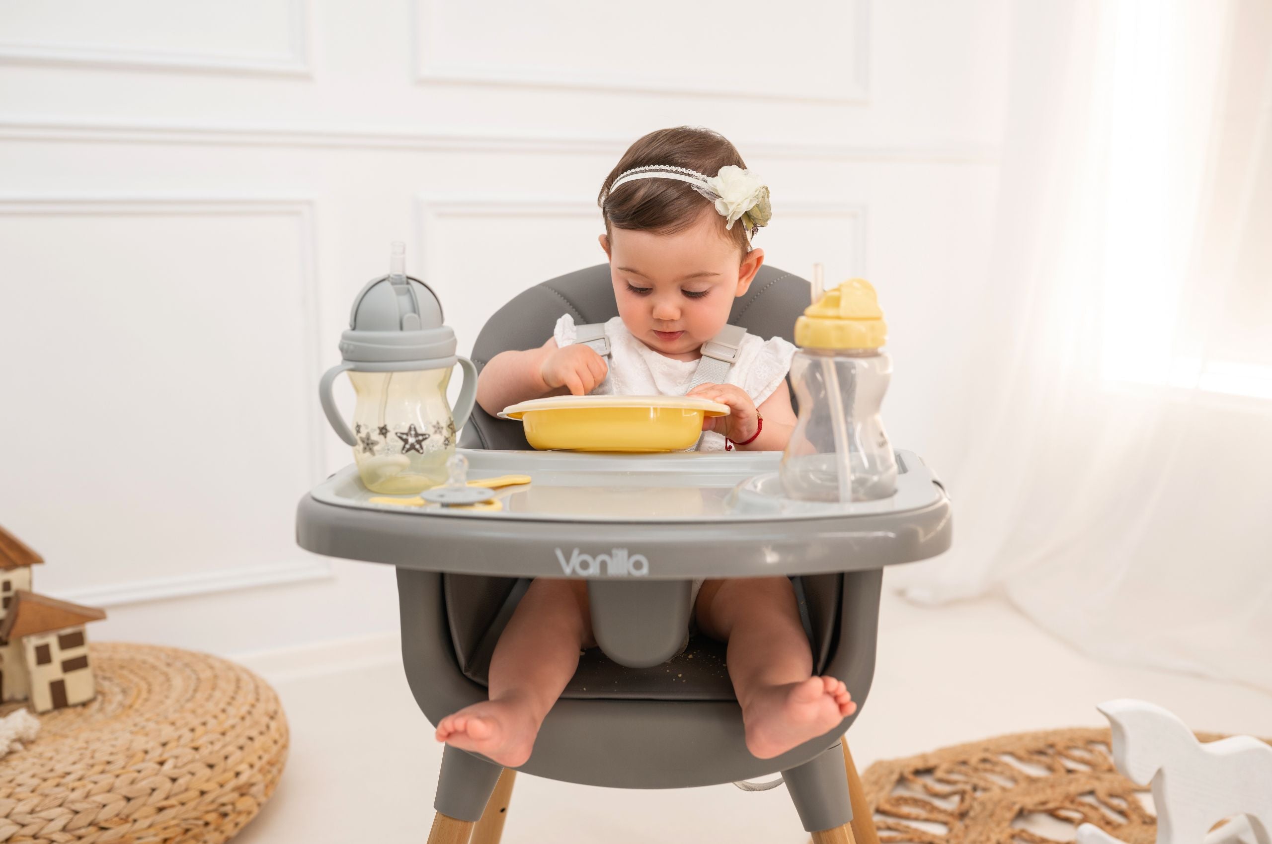 Lorelli Vanilla - krzesełko do karmienia 3w1 | Beige